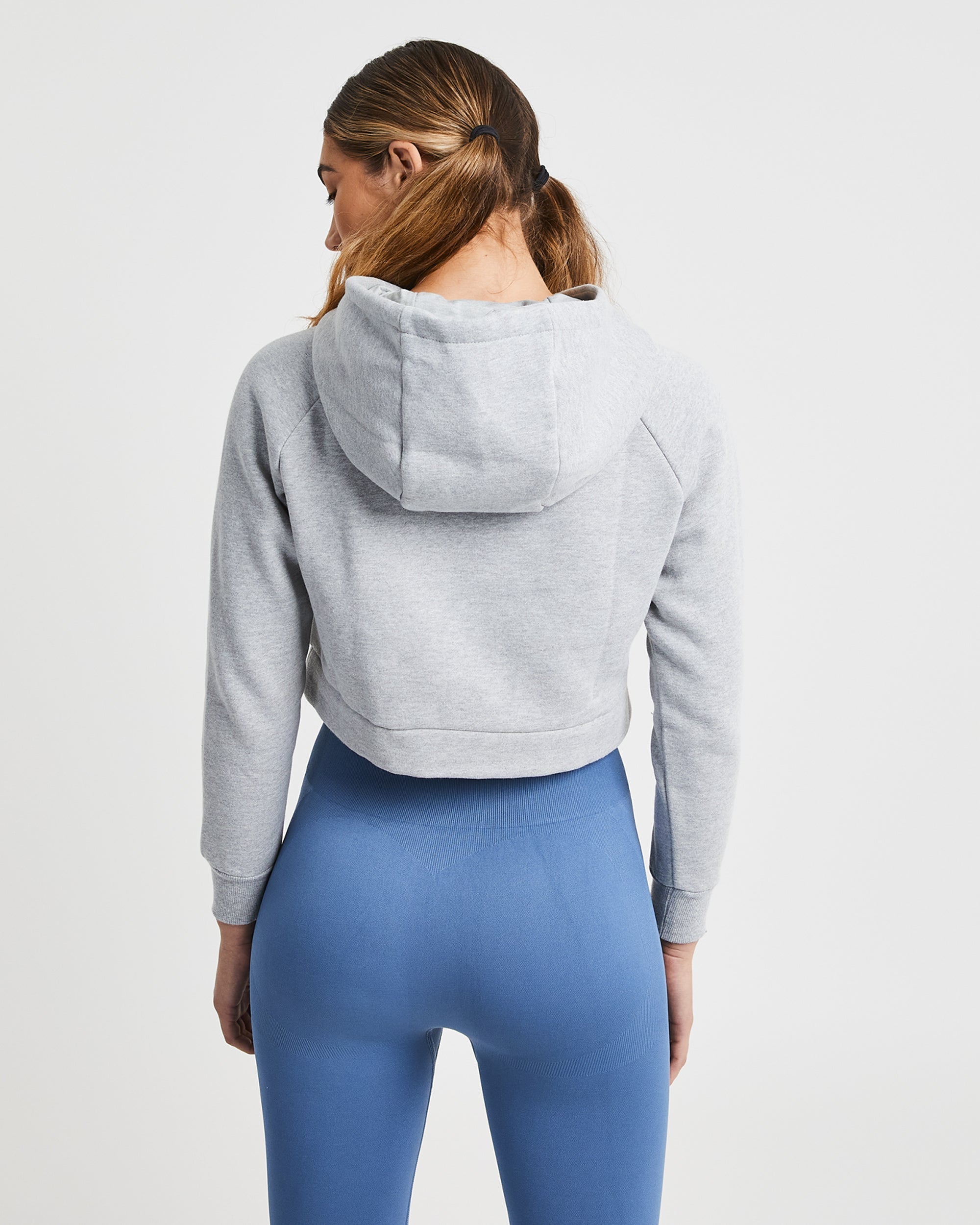 Staple Crop Hoodie - Light Gris