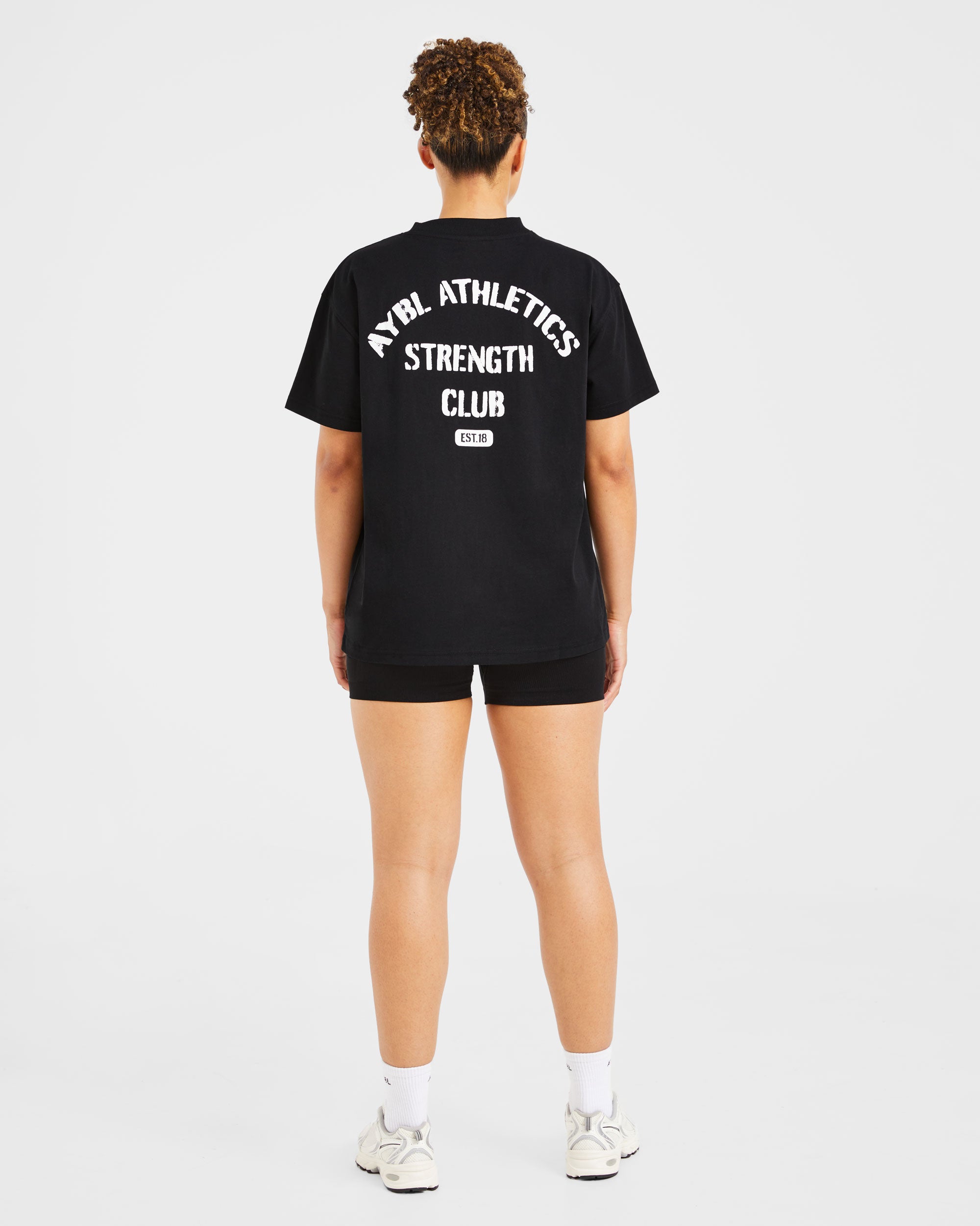 Athletics Strength Club Oversized T Shirt - Noir