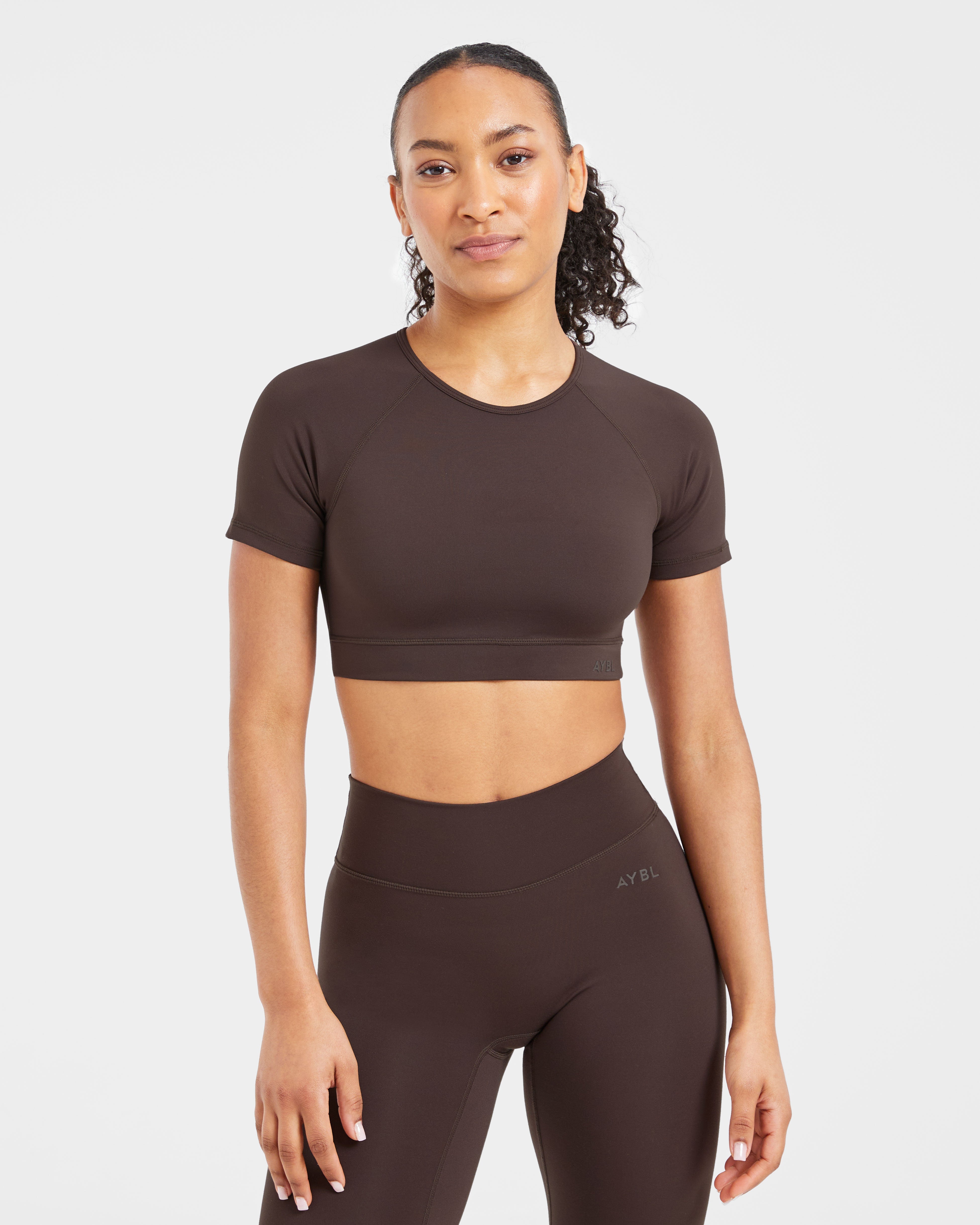 Staple Crop Top - Coffee Brun