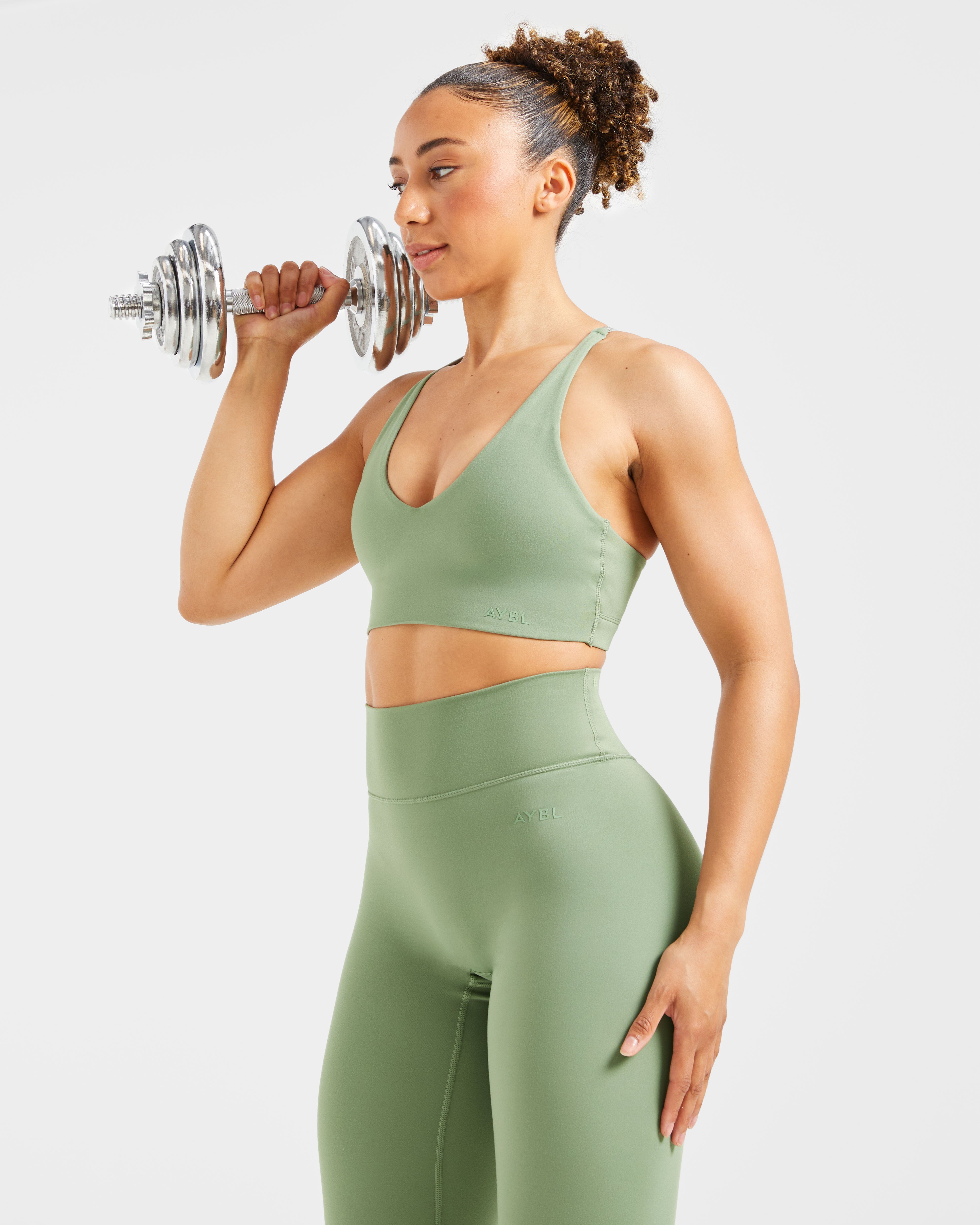 Staple Sports Bra - Olive Vert