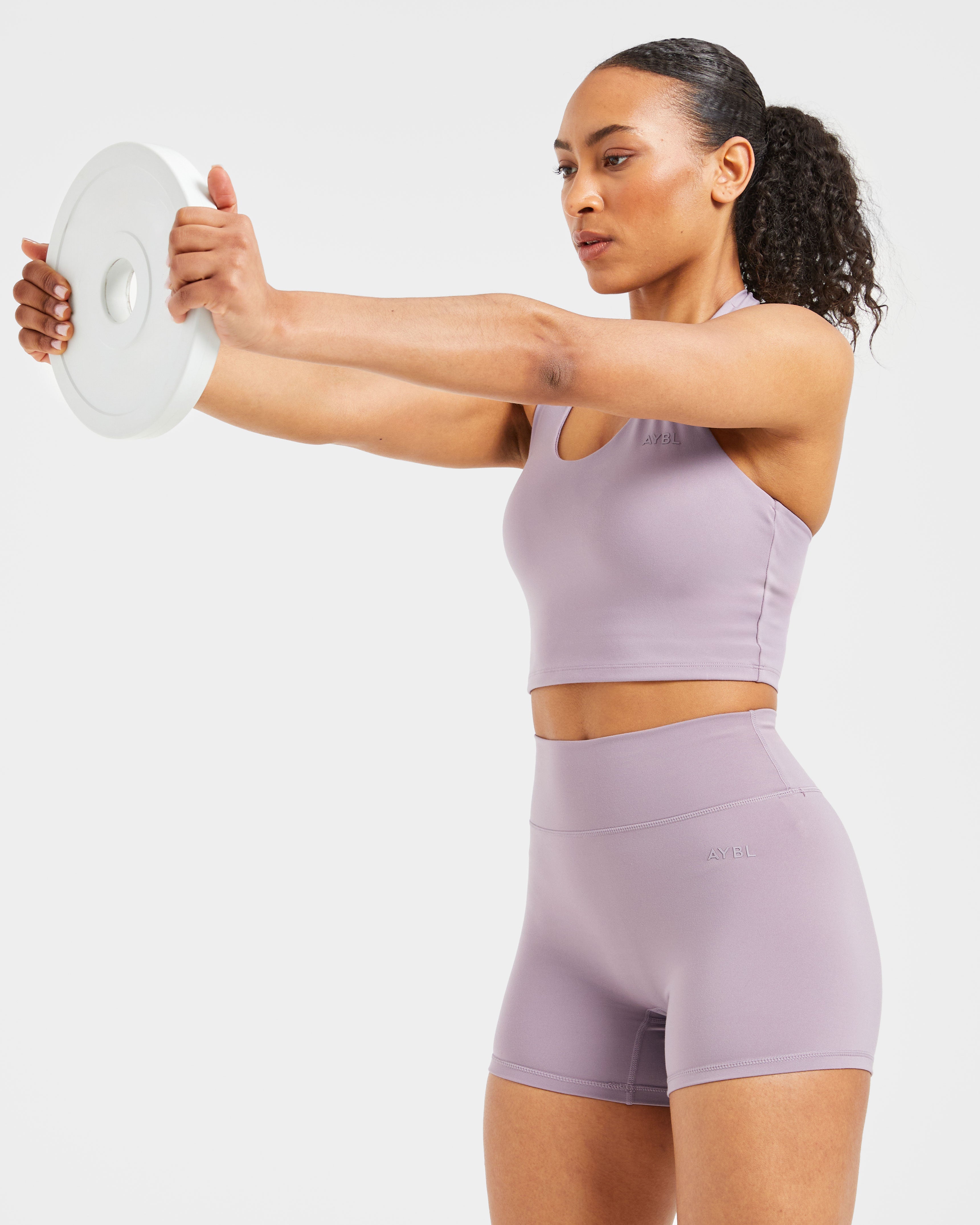 Staple Halterneck Crop Top - Mauve Violet