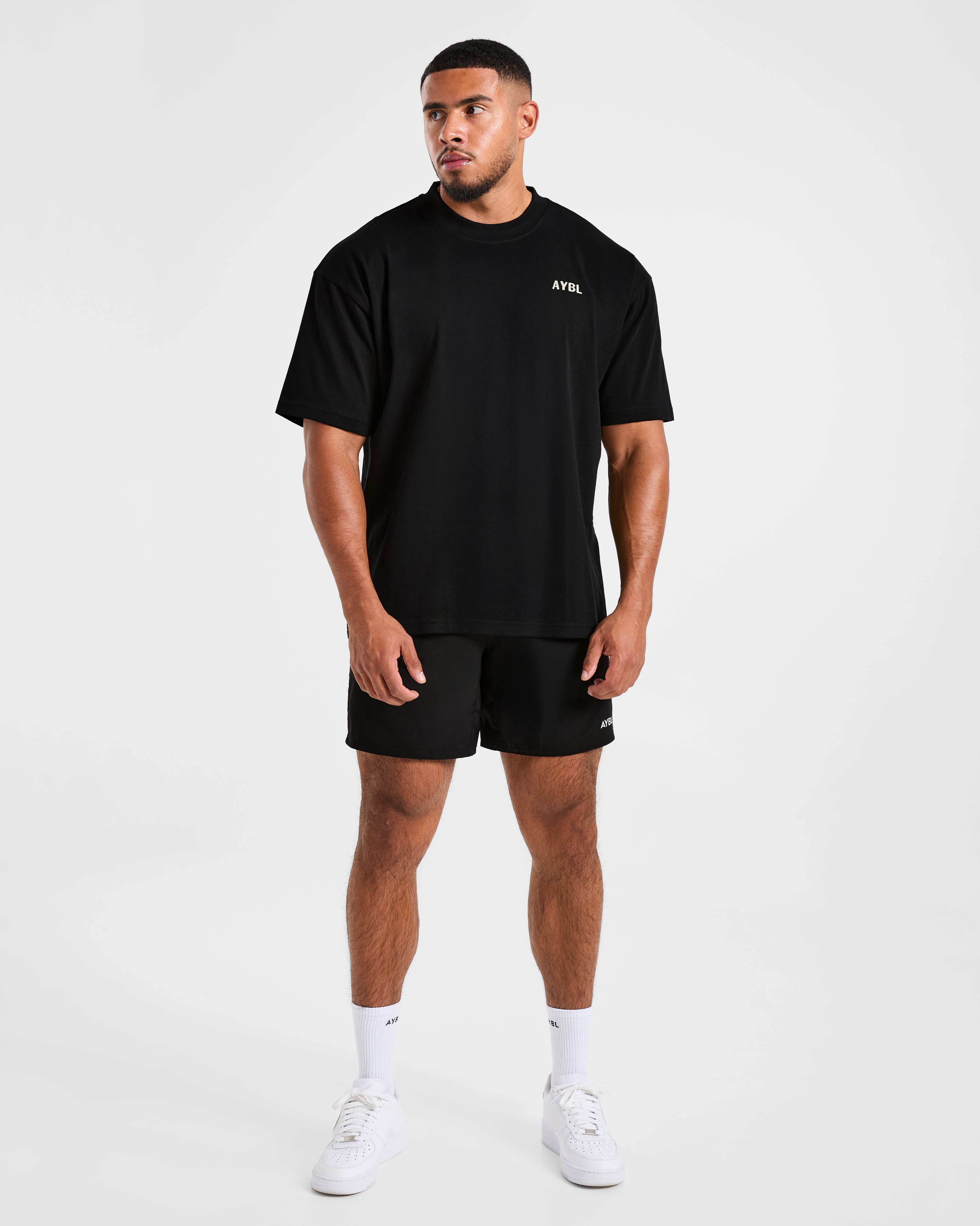 Lift Heavy Oversized T Shirt - Noir/Off Blanc