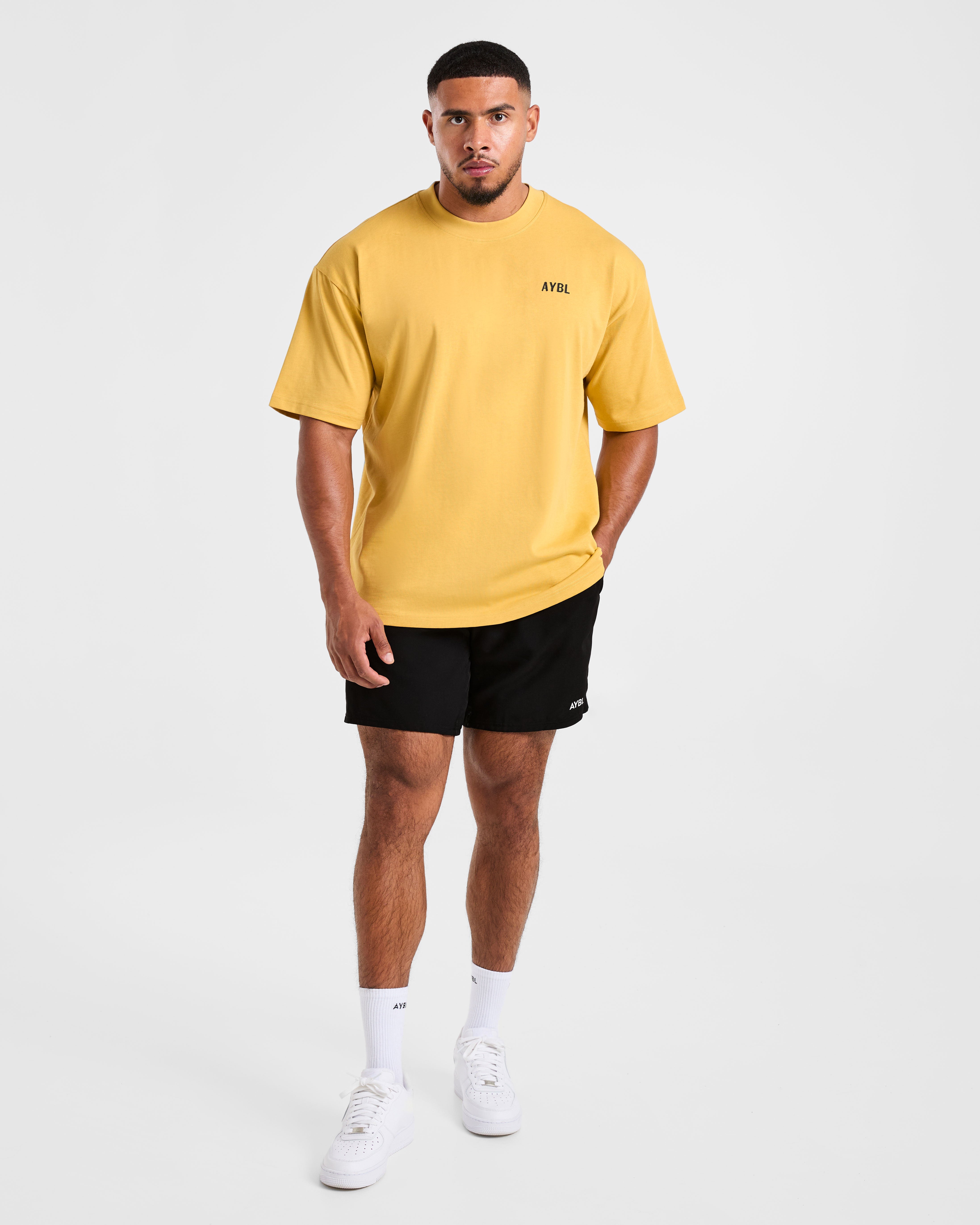 Lift Heavy Oversized T Shirt - Vintage Jaune