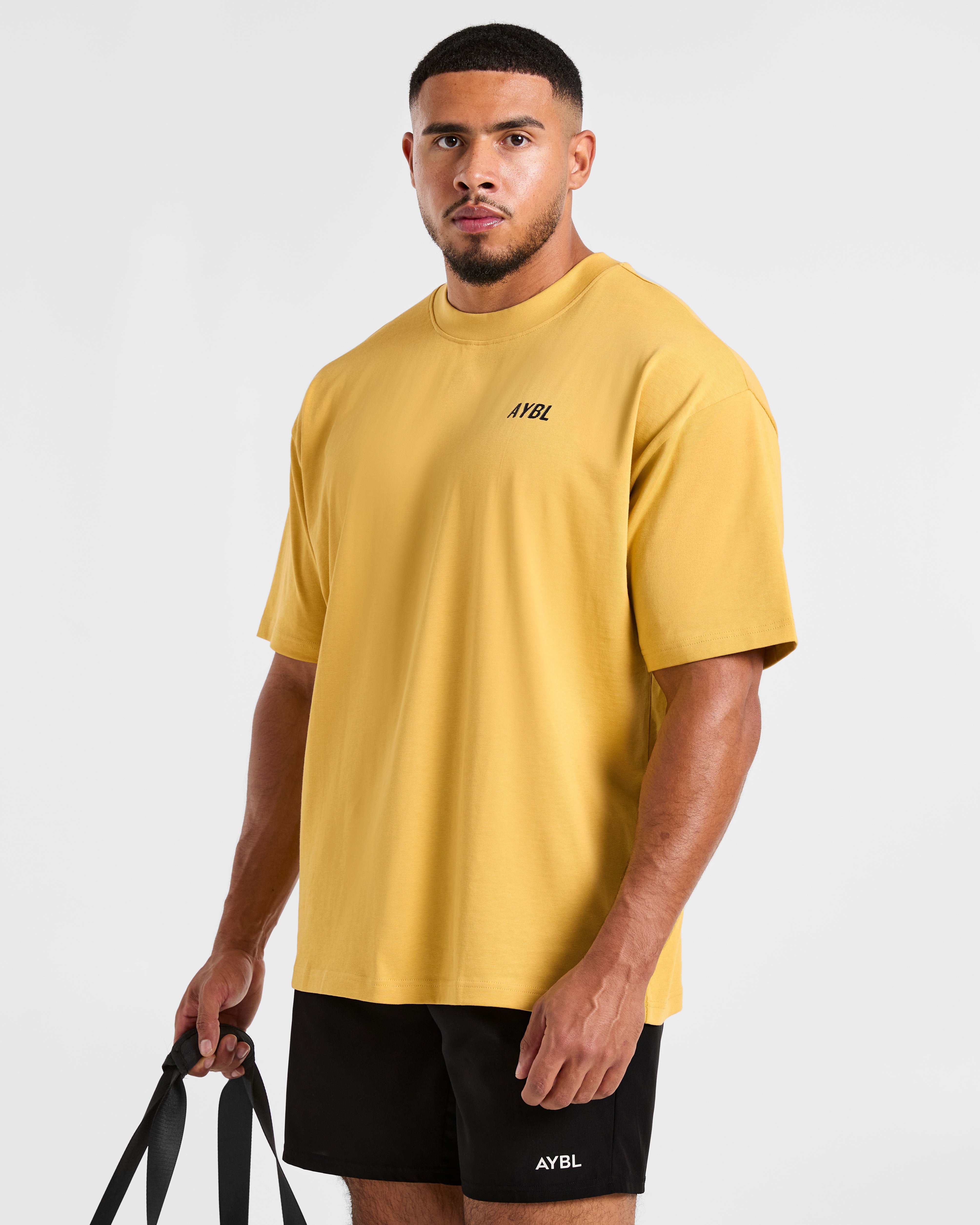Lift Heavy Oversized T Shirt - Vintage Jaune