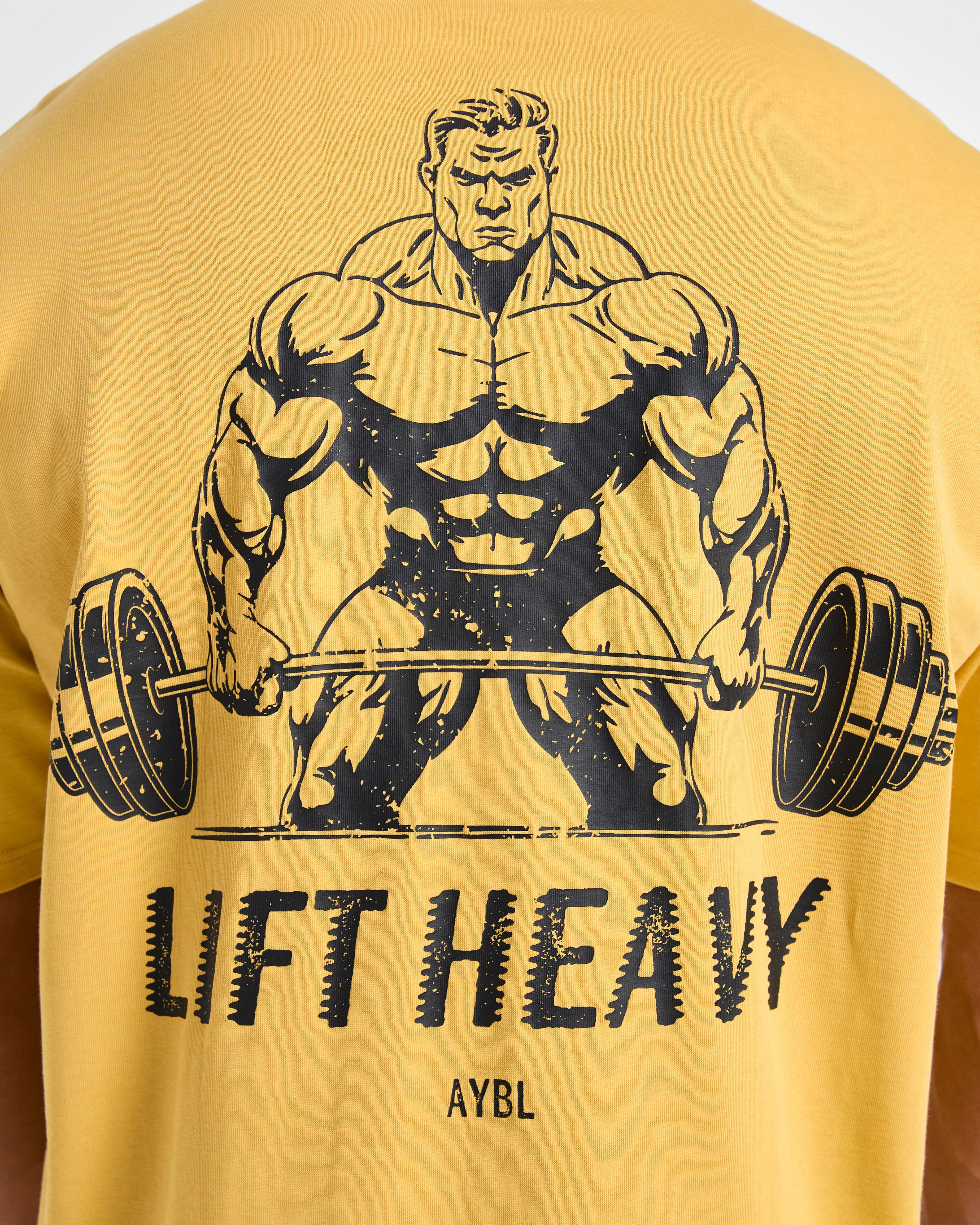 Lift Heavy Oversized T Shirt - Vintage Jaune