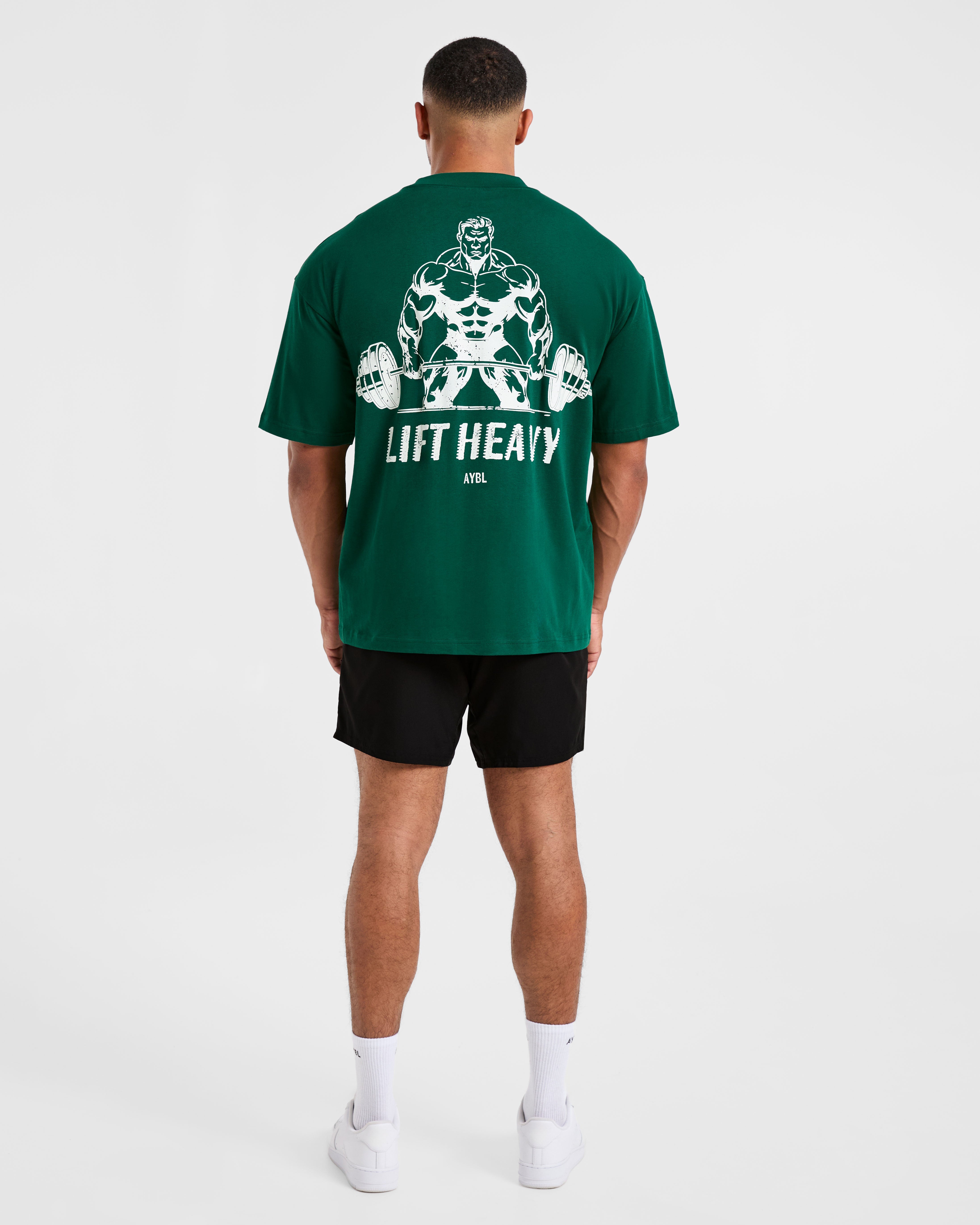 Lift Heavy Oversized T Shirt - Forest Vert