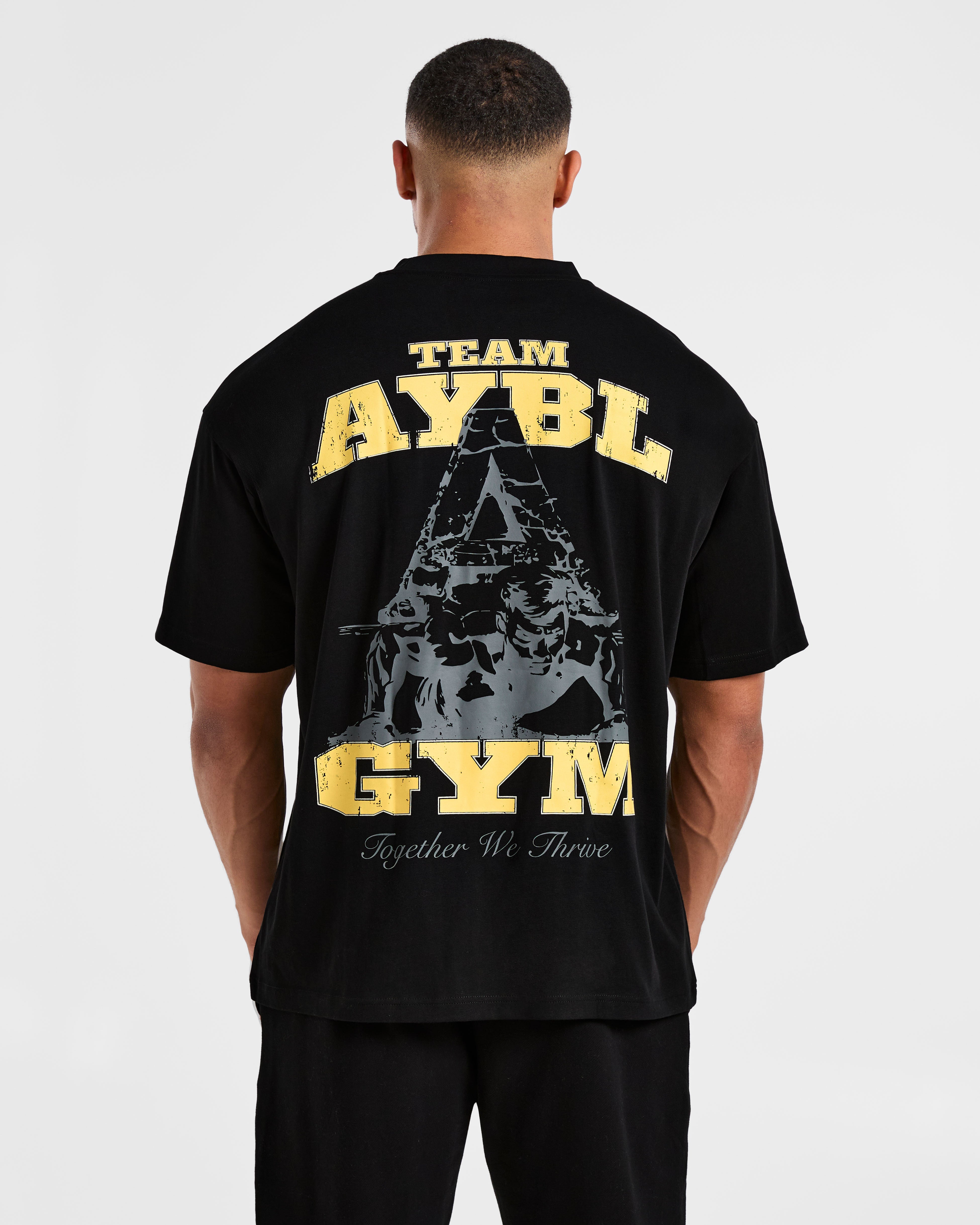 Team AYBL Oversized T Shirt - Noir/Jaune