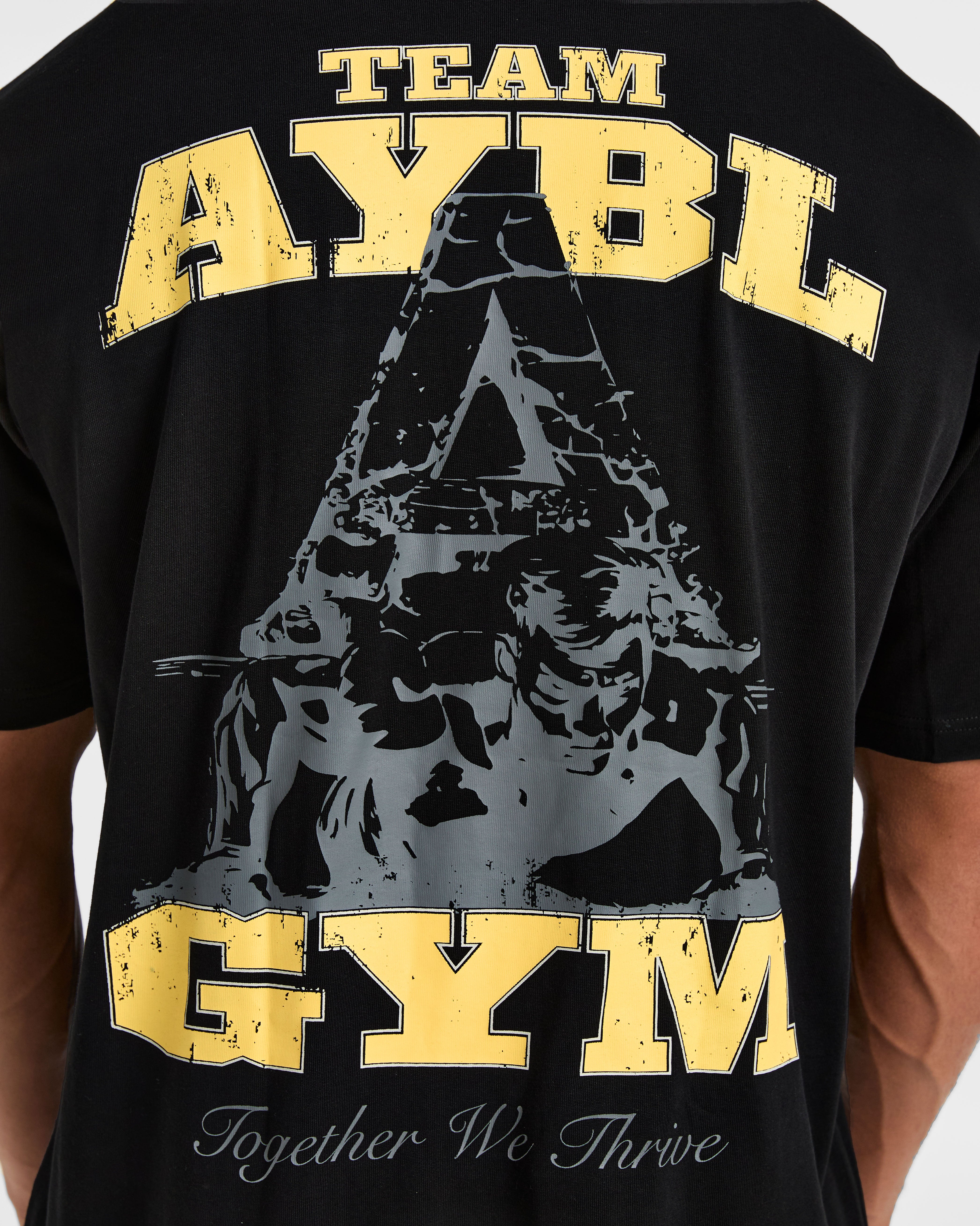 Team AYBL Oversized T Shirt - Noir/Jaune
