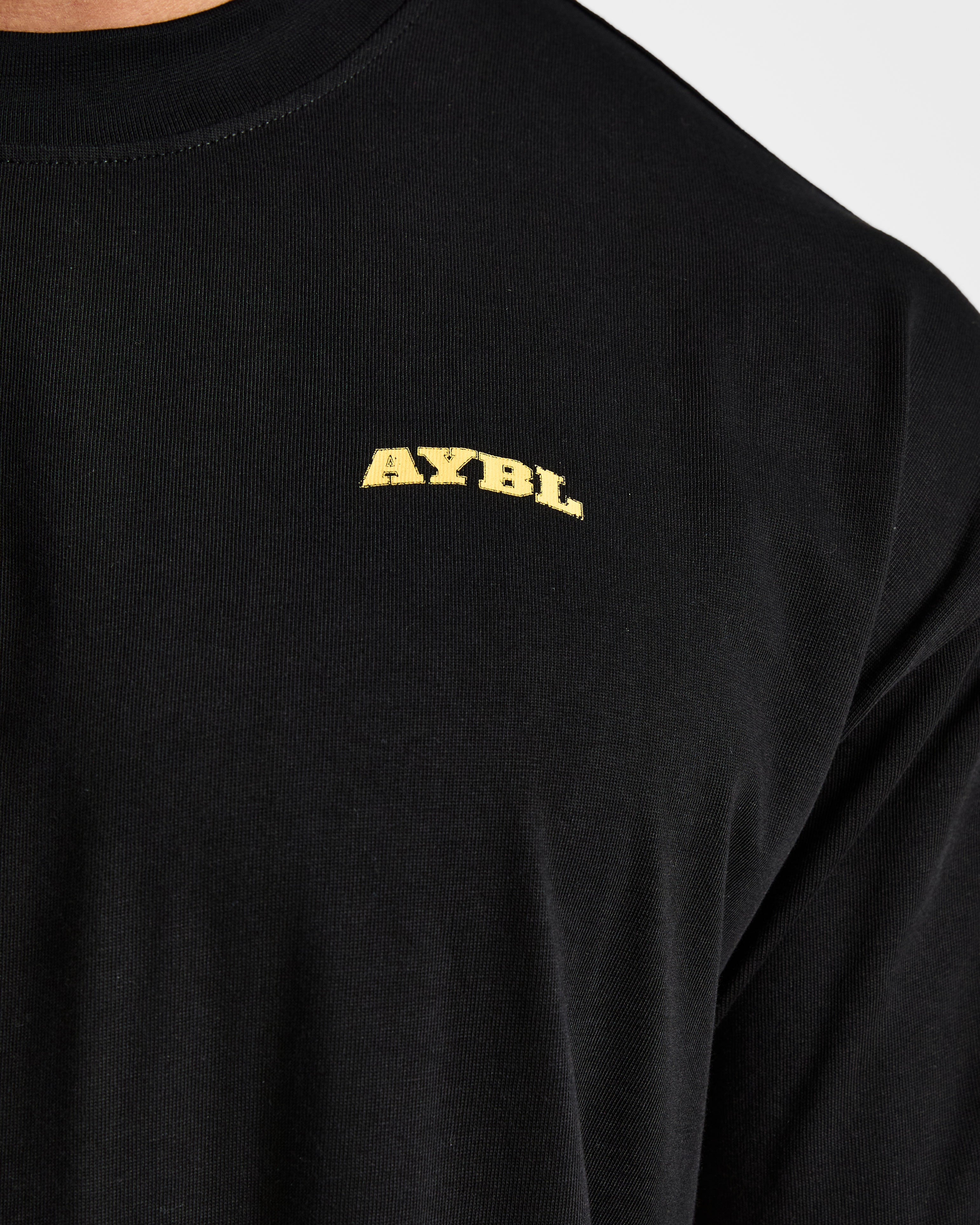 Team AYBL Oversized T Shirt - Noir/Jaune