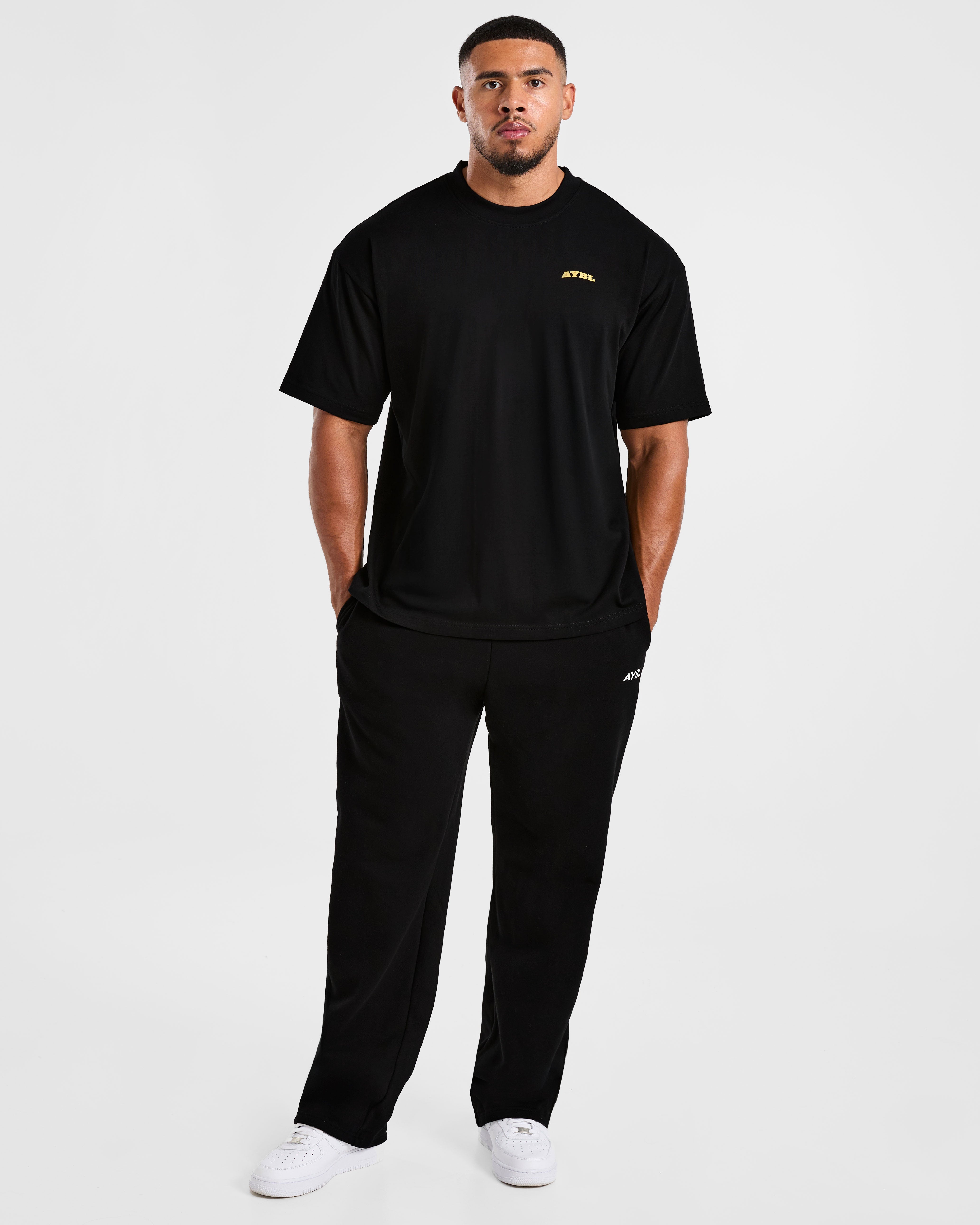 Team AYBL Oversized T Shirt - Noir/Jaune