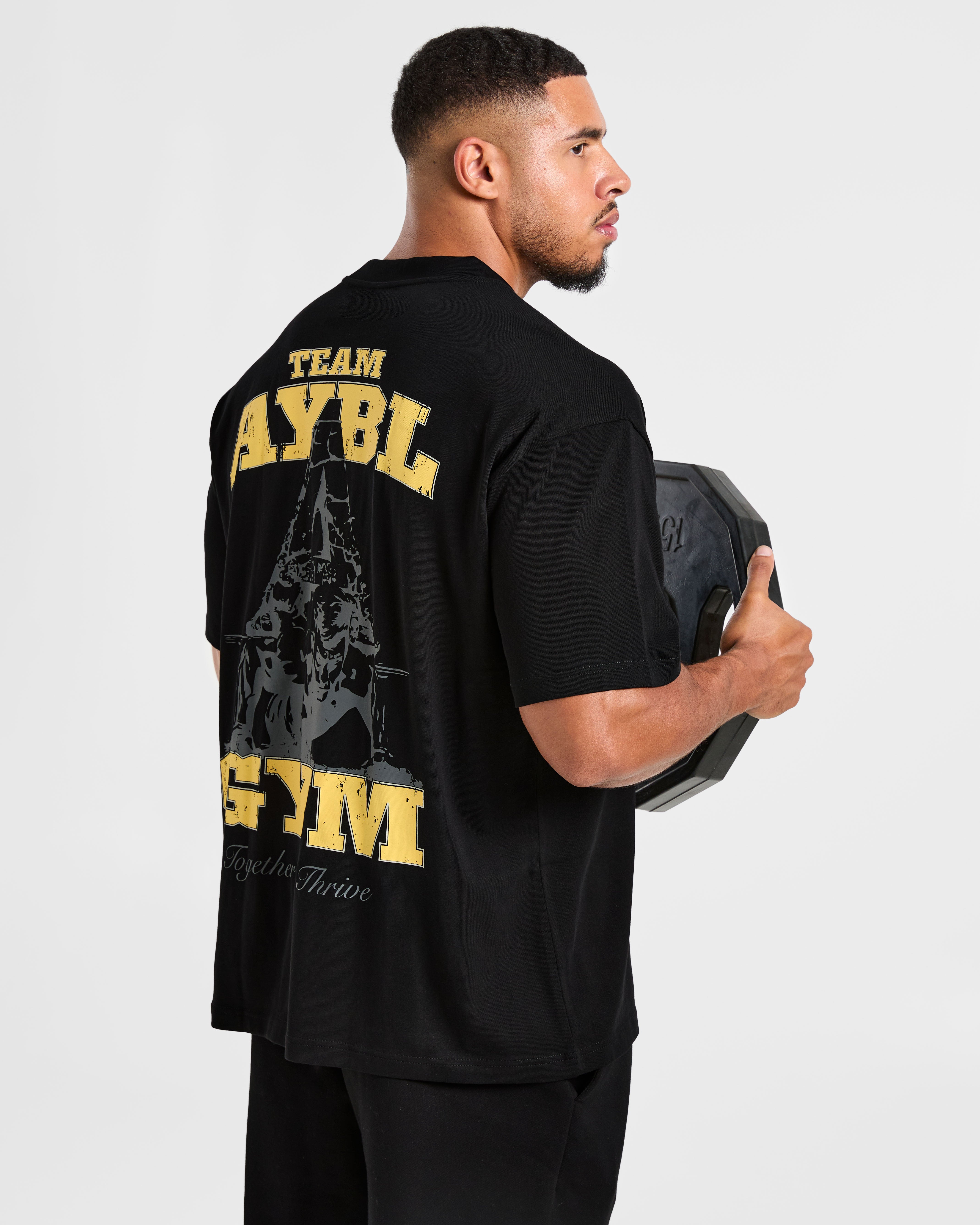 Team AYBL Oversized T Shirt - Noir/Jaune