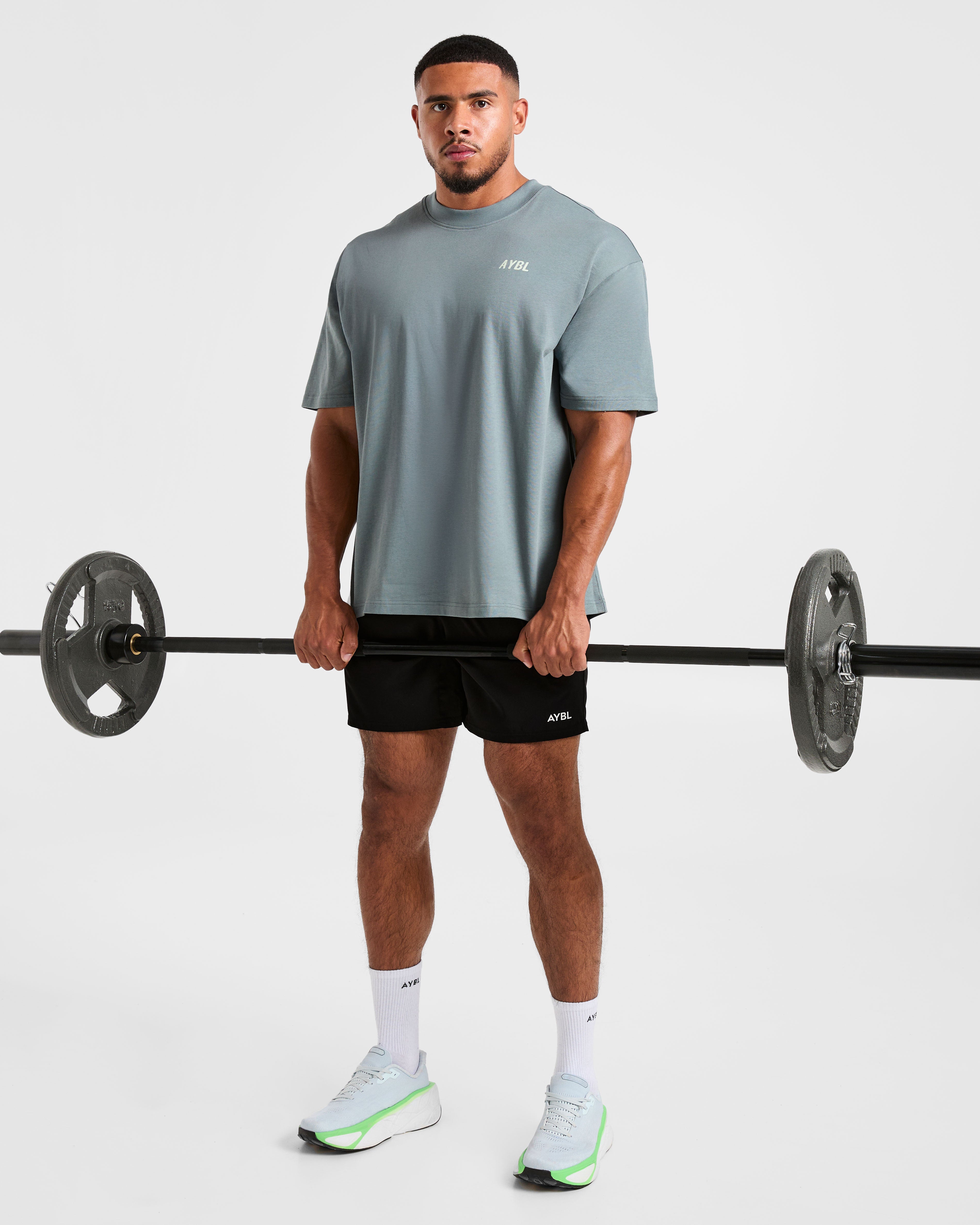 Lift Heavy Oversized T Shirt - Slate Bleu