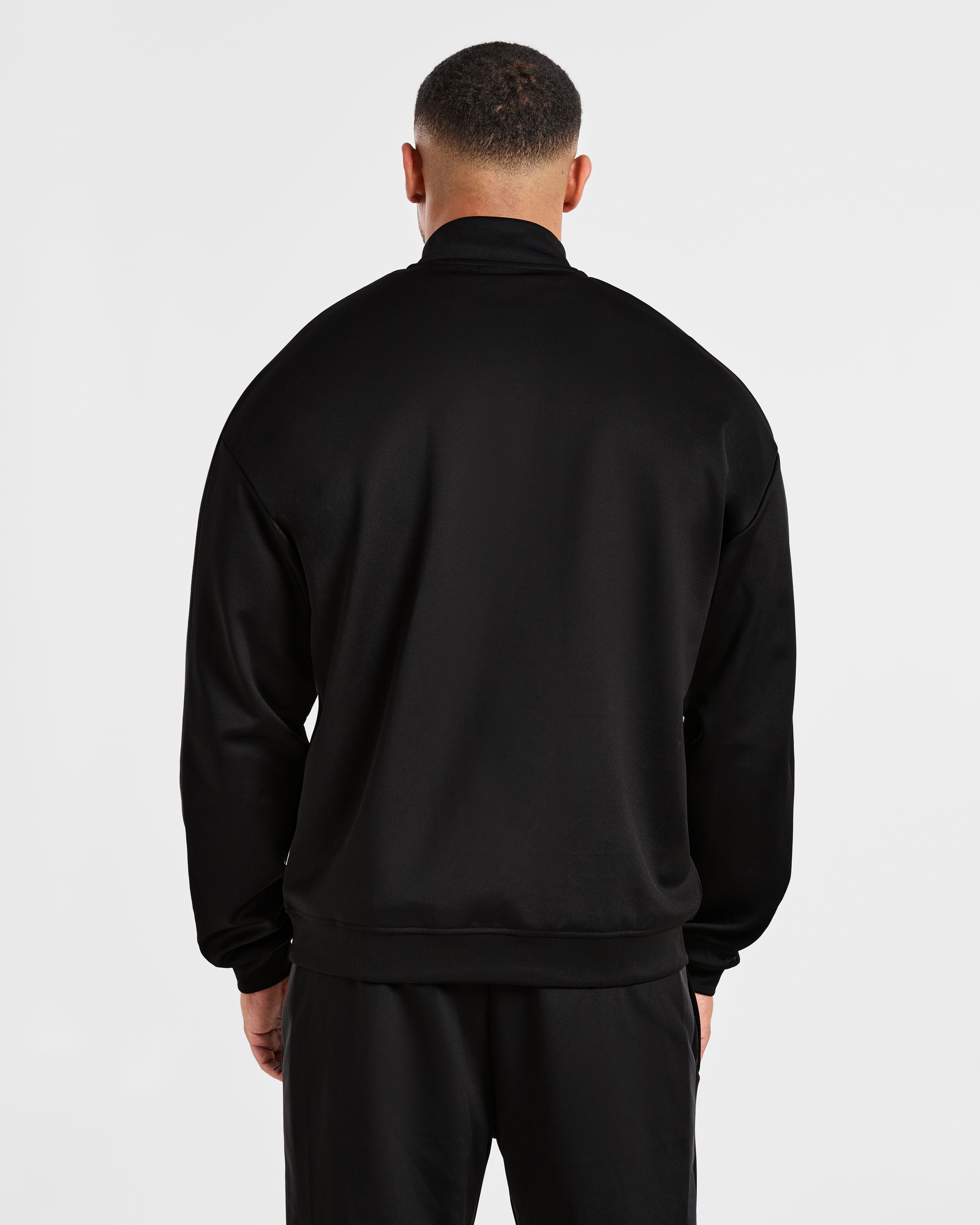 Classic Track 1/4 Zip Pullover - Noir/Charcoal