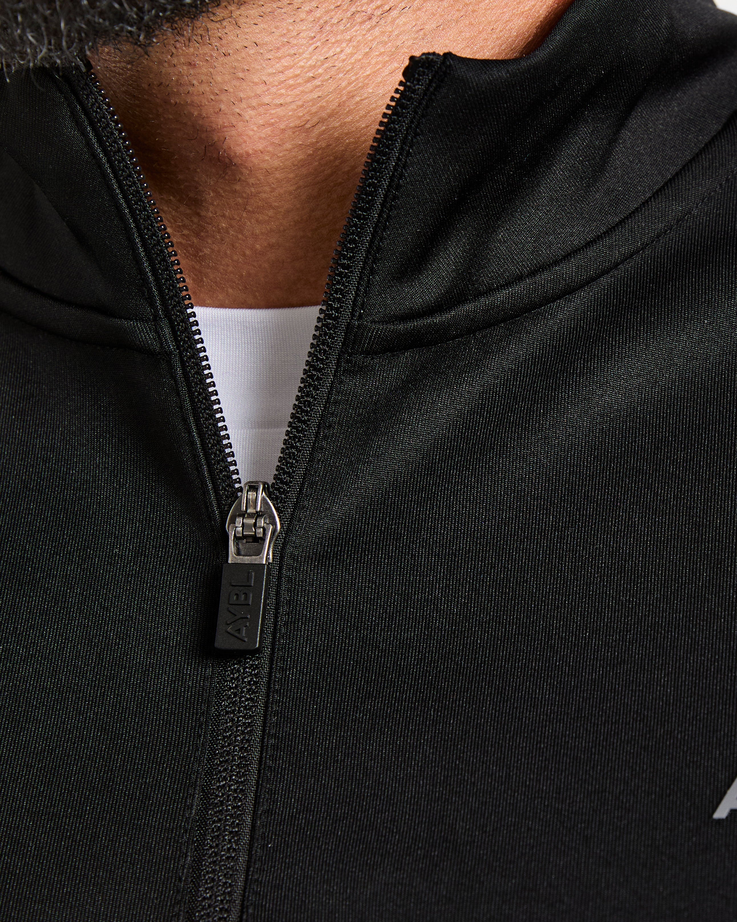 Classic Track 1/4 Zip Pullover - Noir/Charcoal