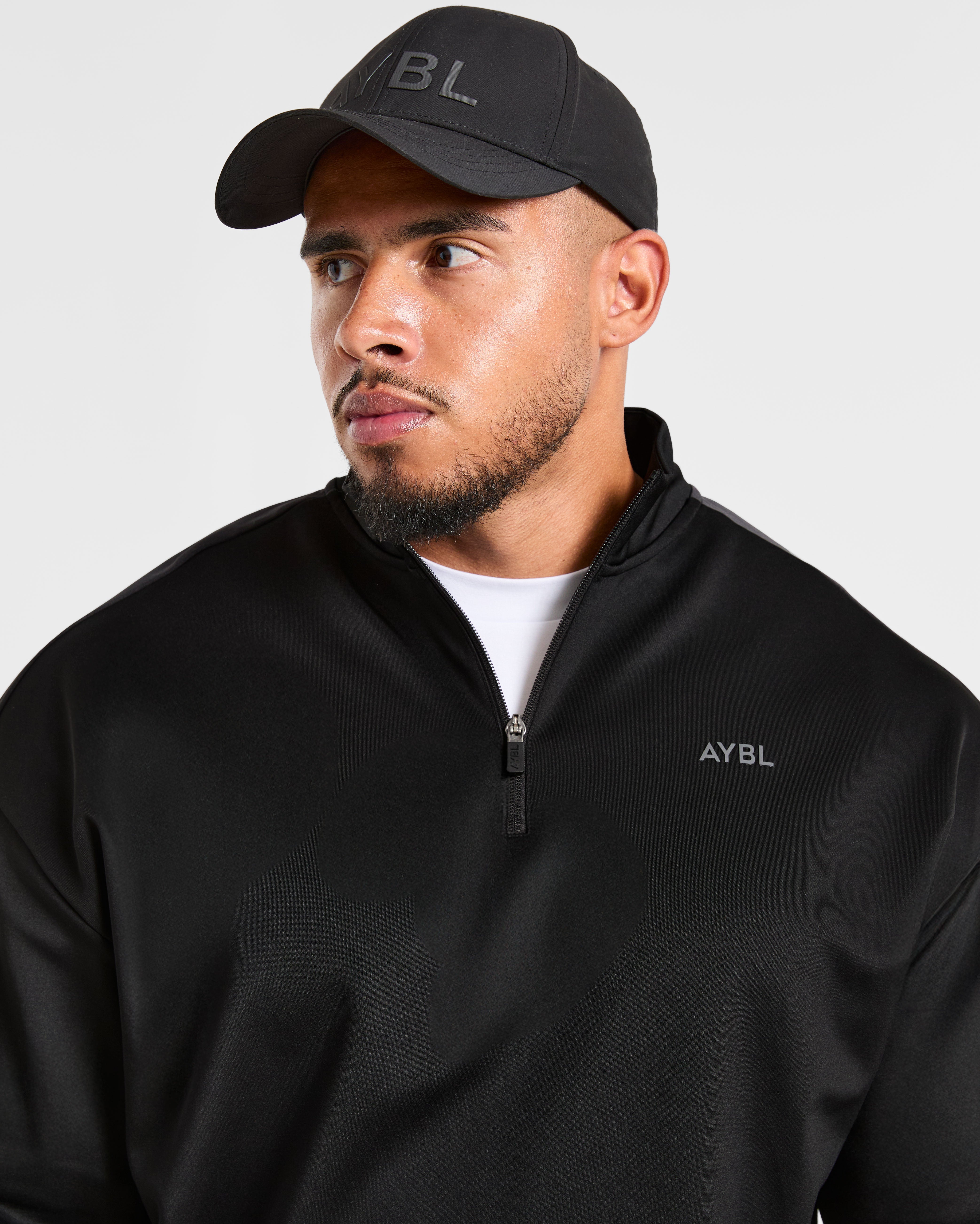 Classic Track 1/4 Zip Pullover - Noir/Charcoal