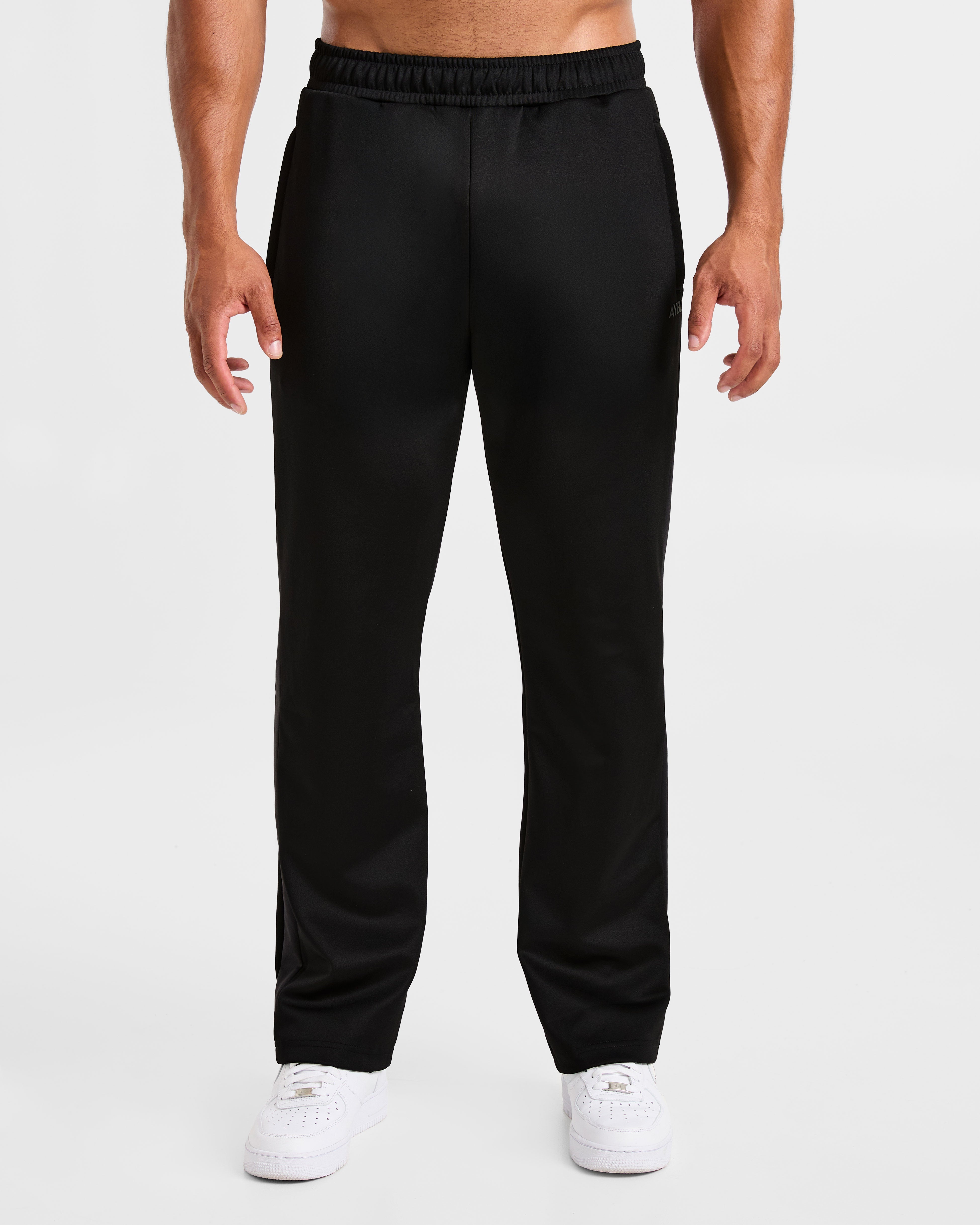 Classic Track Straight Leg Joggers - Noir/Charcoal