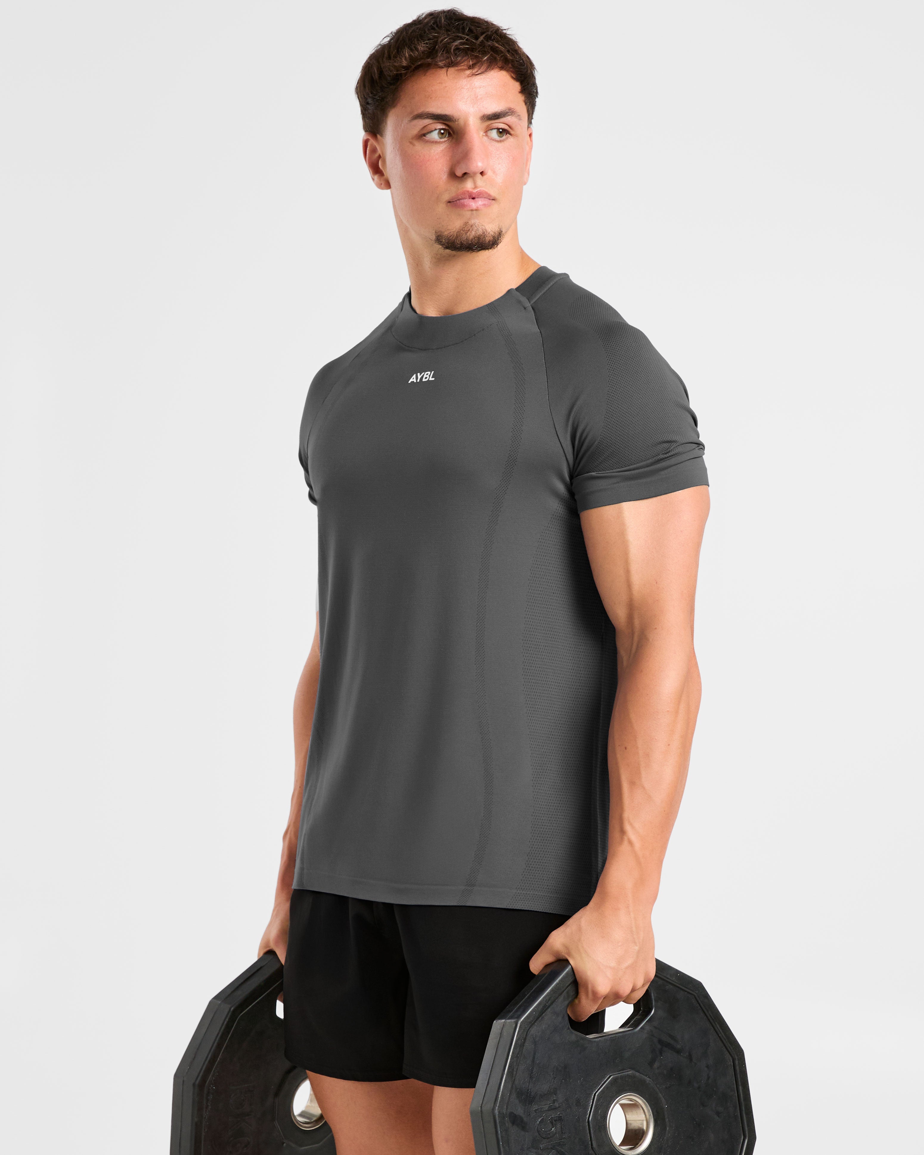 Attain Seamless T Shirt - Storm Gris