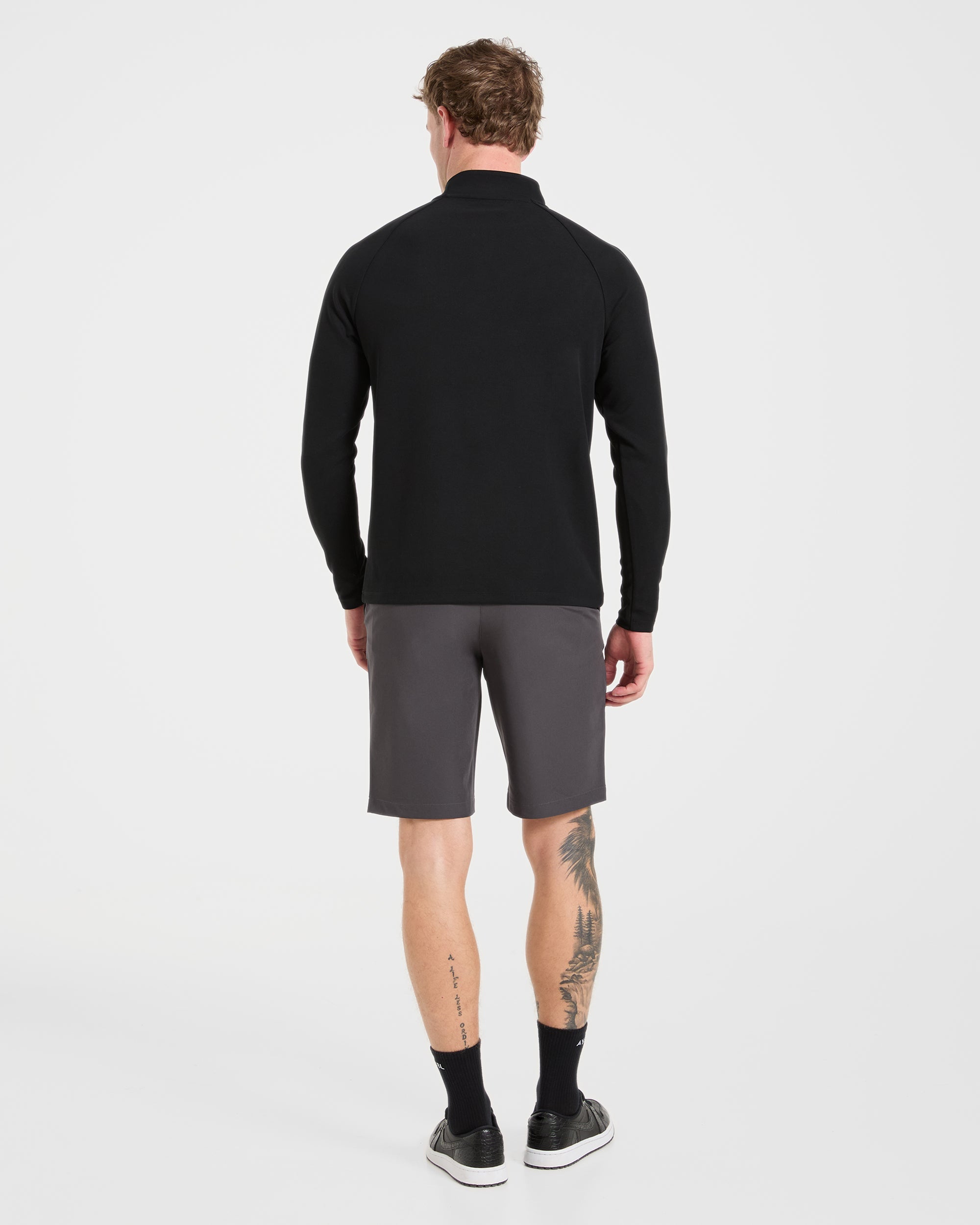 Precision Hybrid 1/4 Zip Pullover - Black