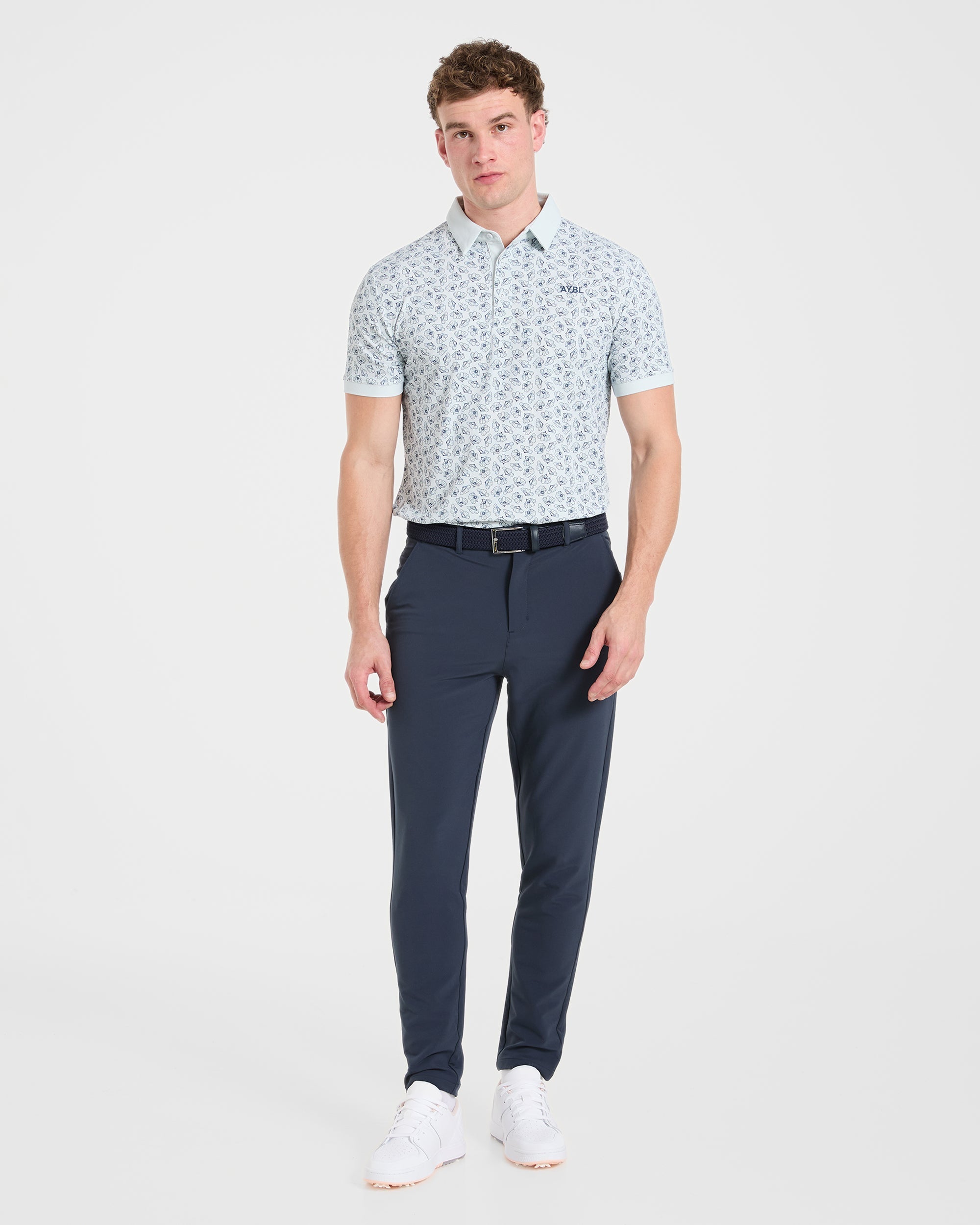 Precision Camellias Polo - Ice Bleu