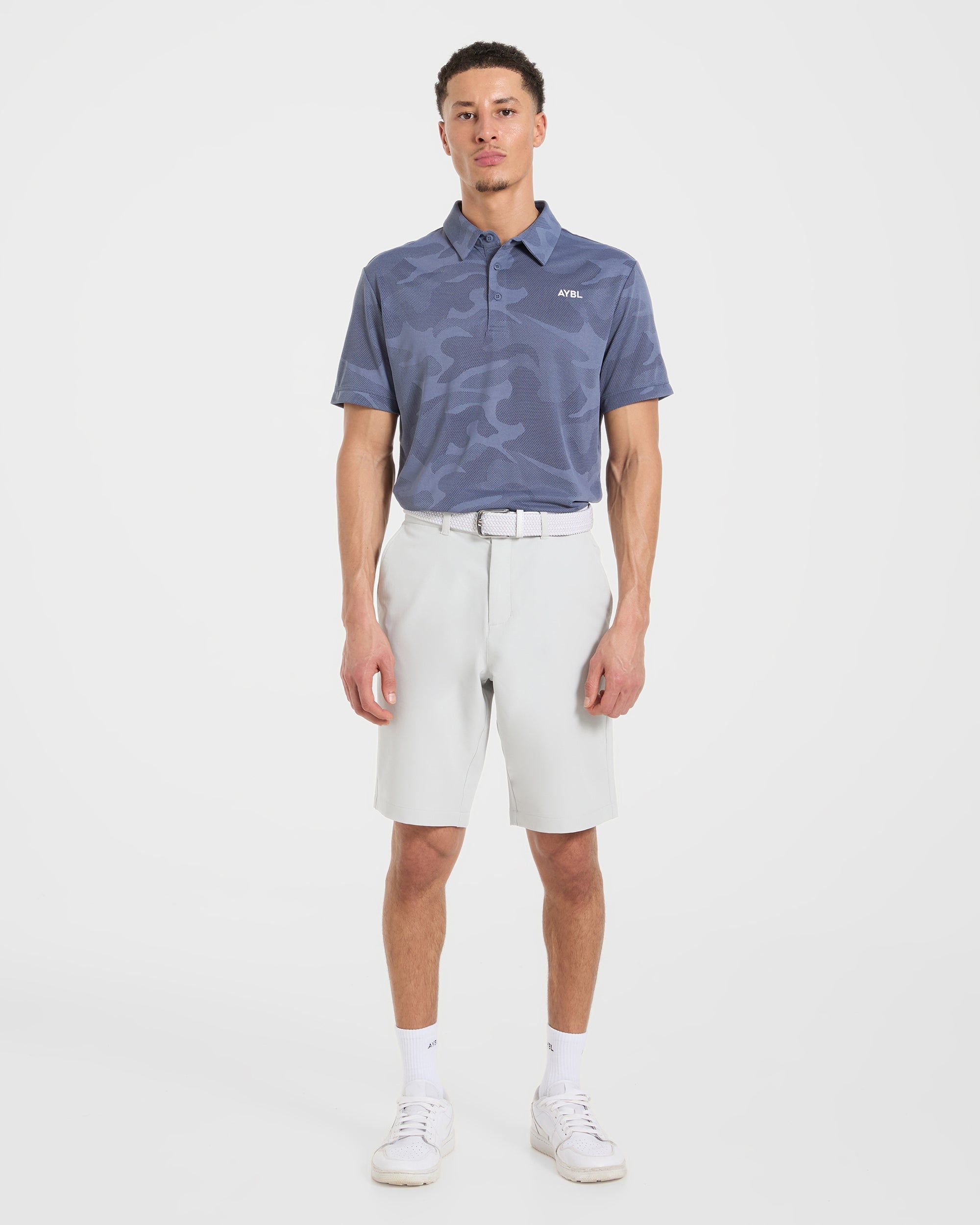 Camo Polo - Slate Blue