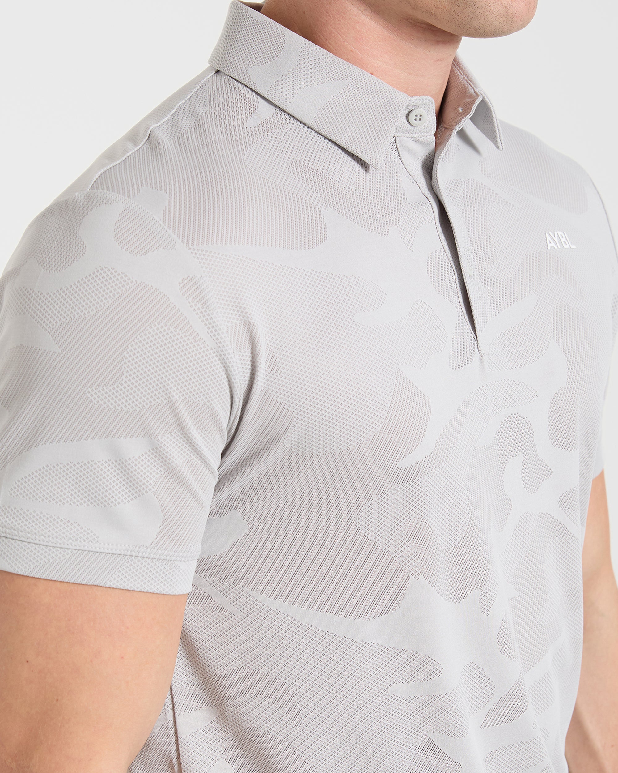 Camo Polo - Ice Grey