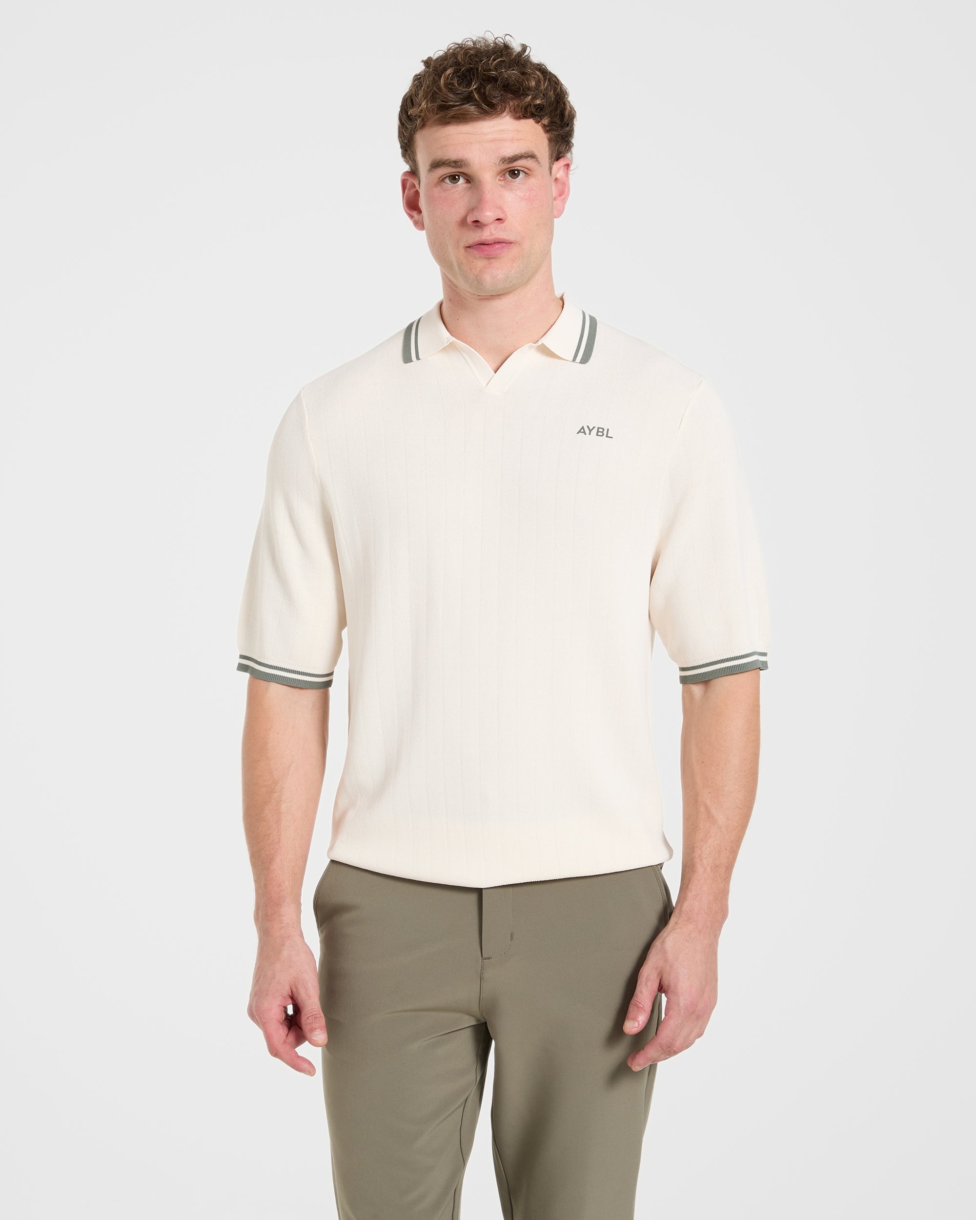 Classic Knitted Polo - Off White