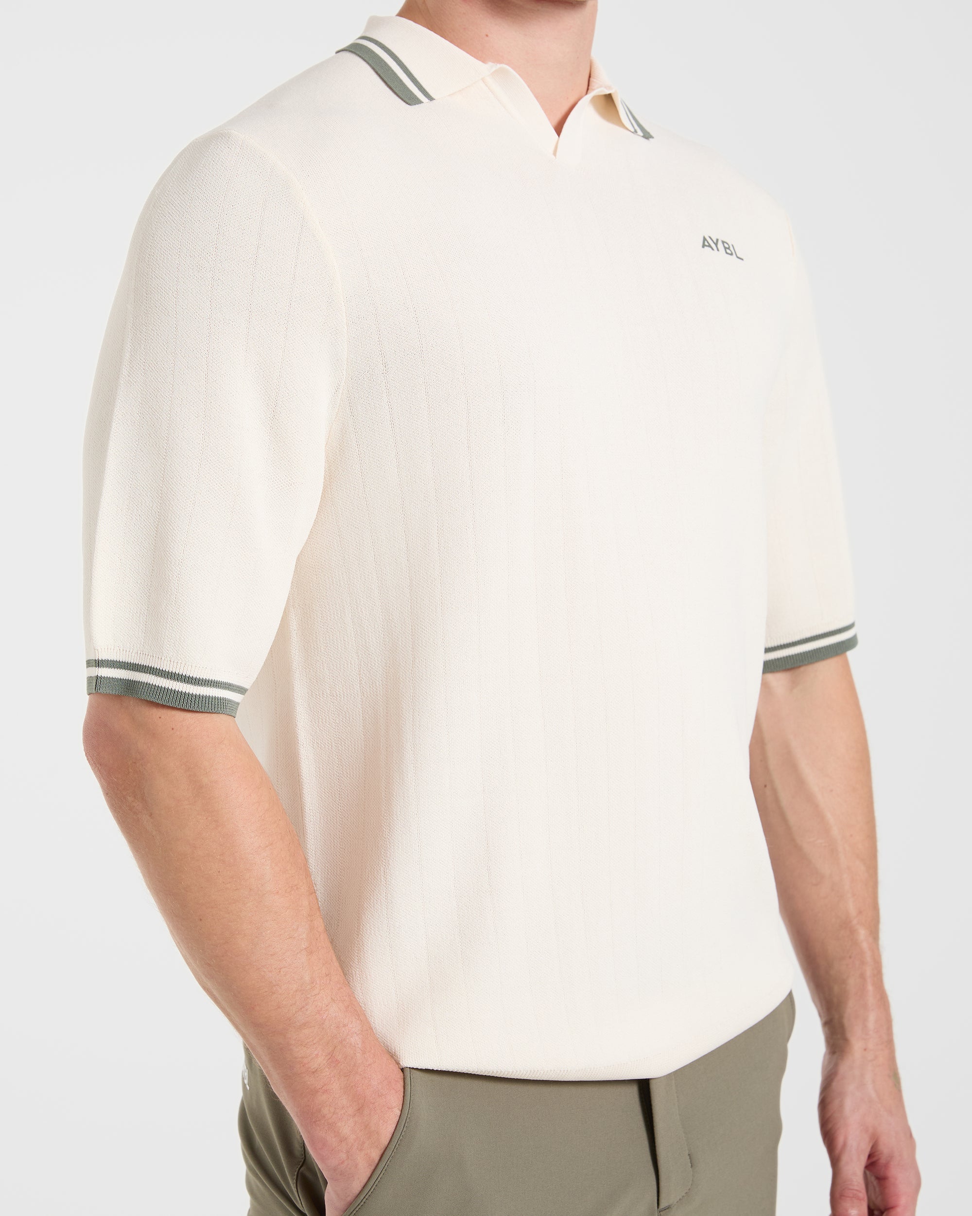 Classic Knitted Polo - Off White