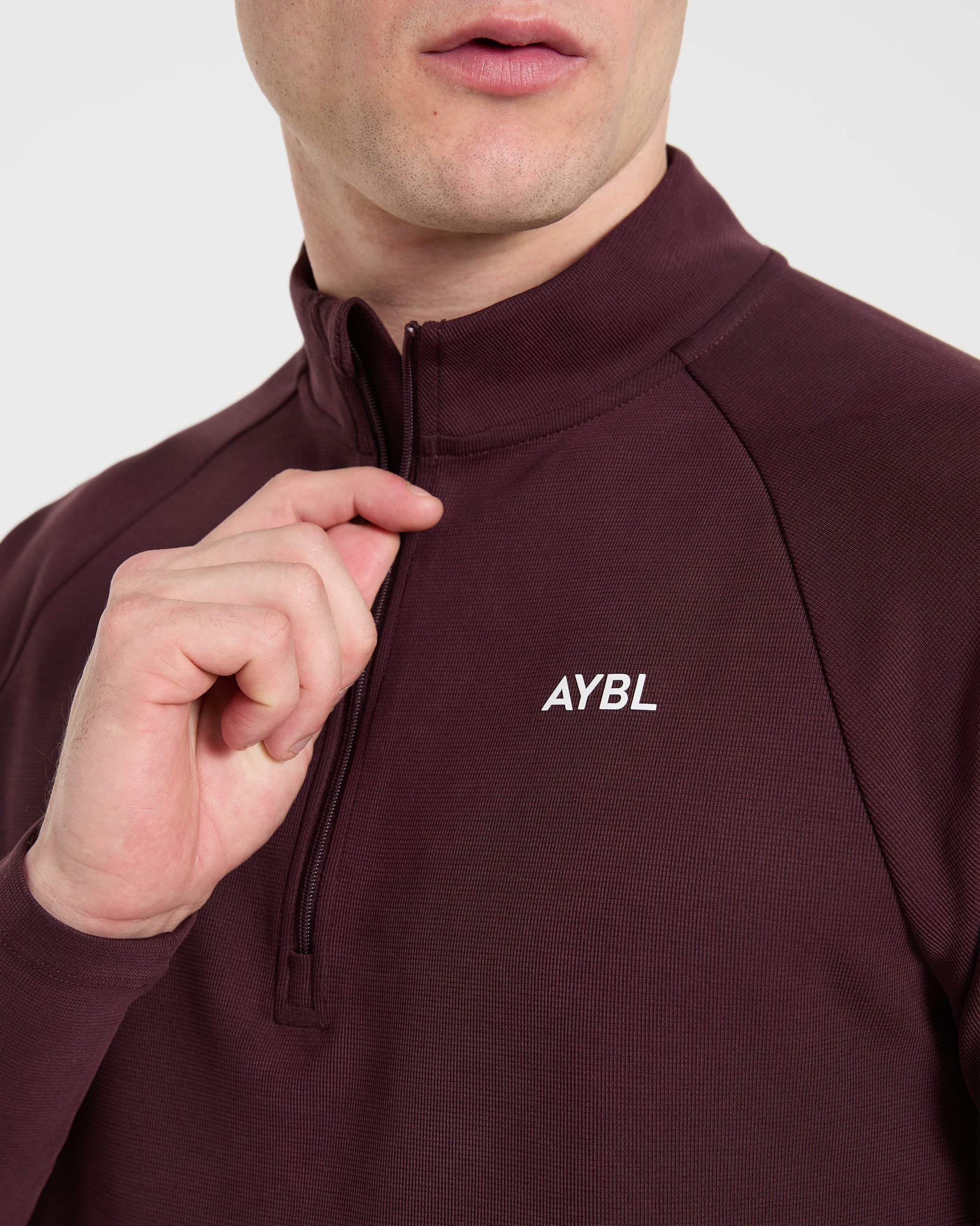 Precision Hybrid 1/4 Zip Pullover - Burgundy