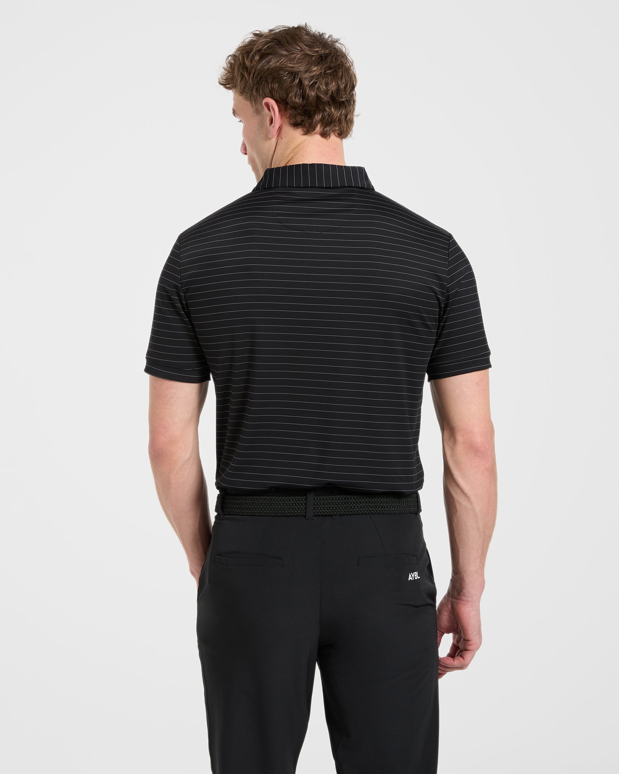 Classic Stripe Polo - Noir