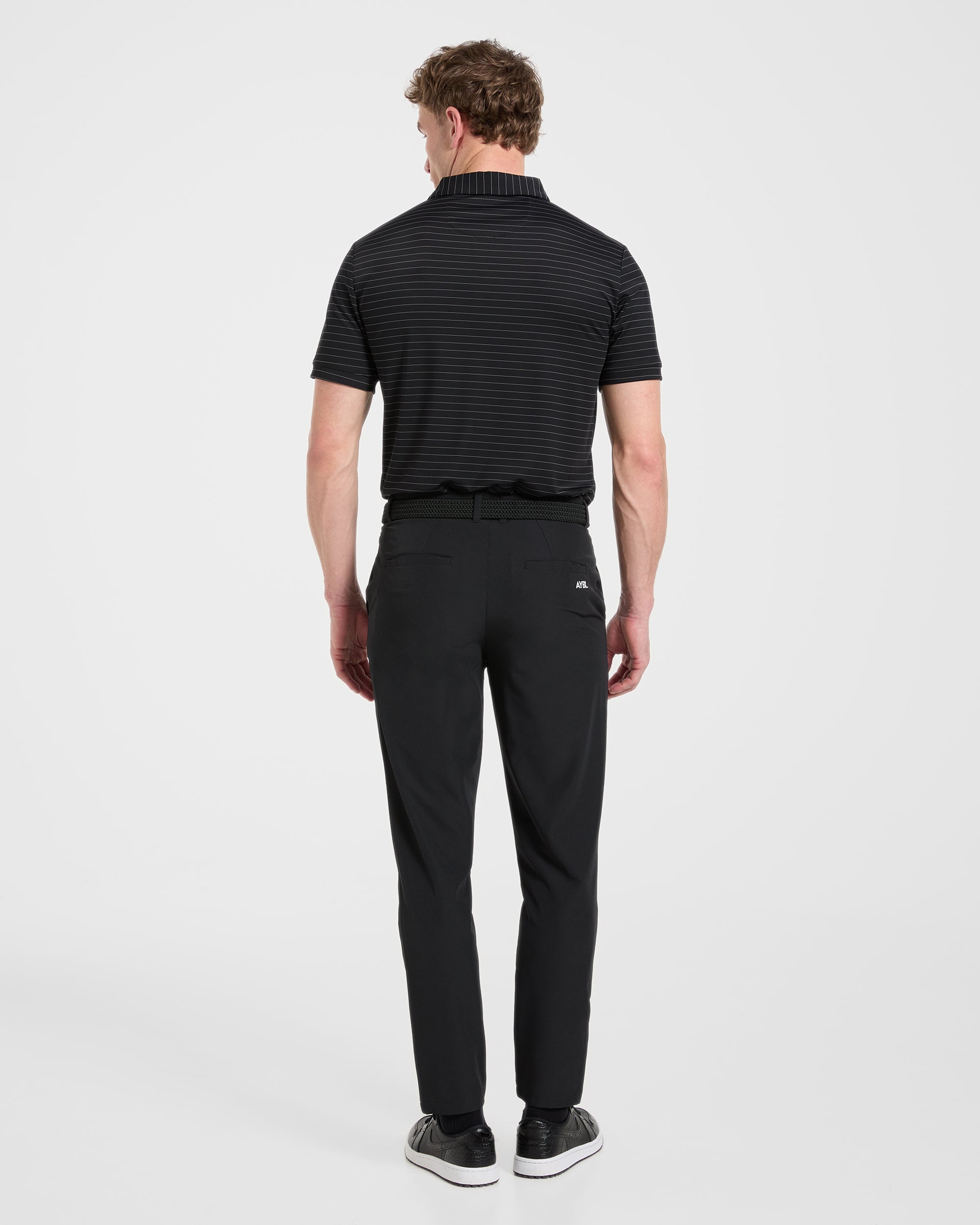 Classic Stripe Polo - Noir