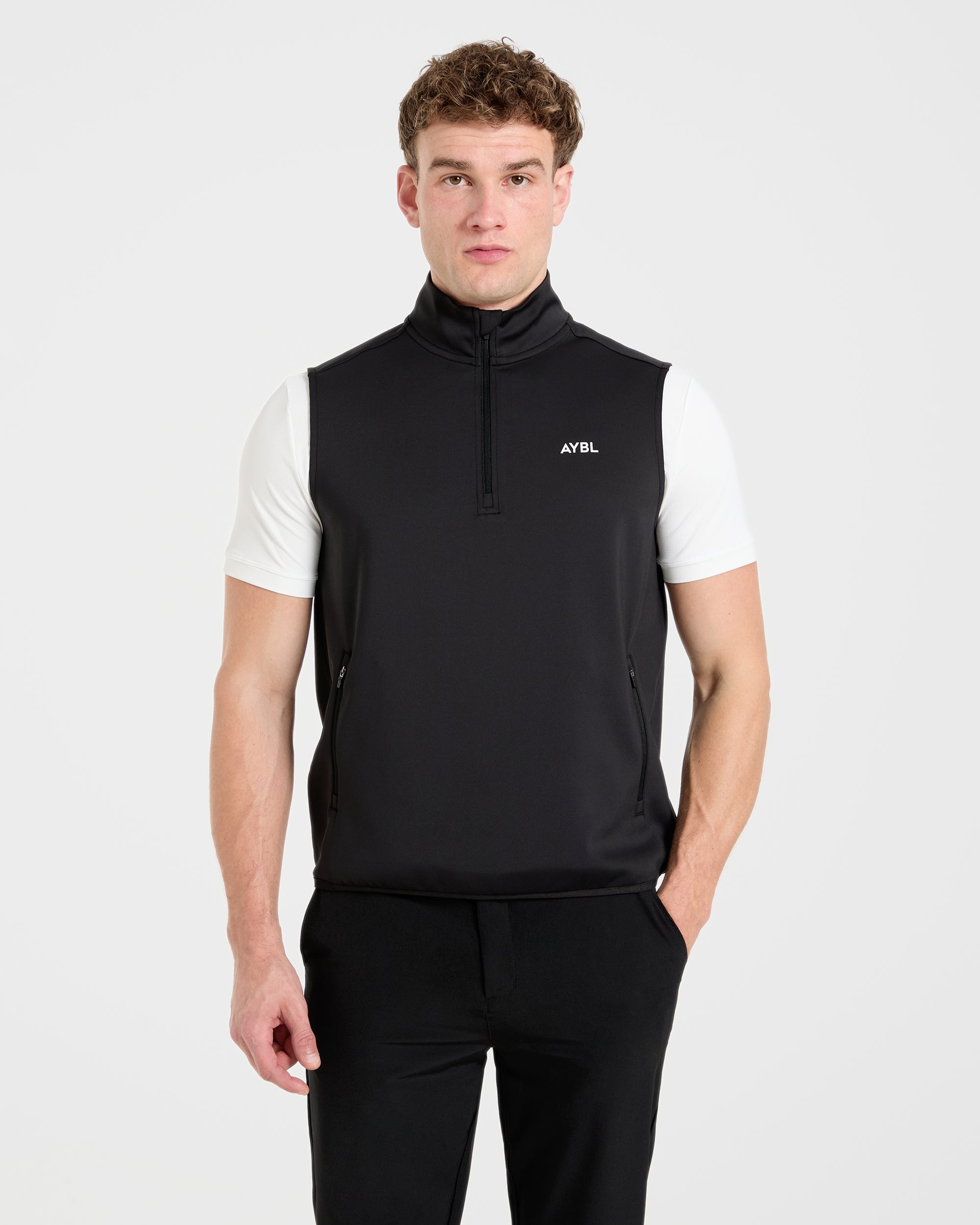 Precision 1/4 Zip Vest - Black