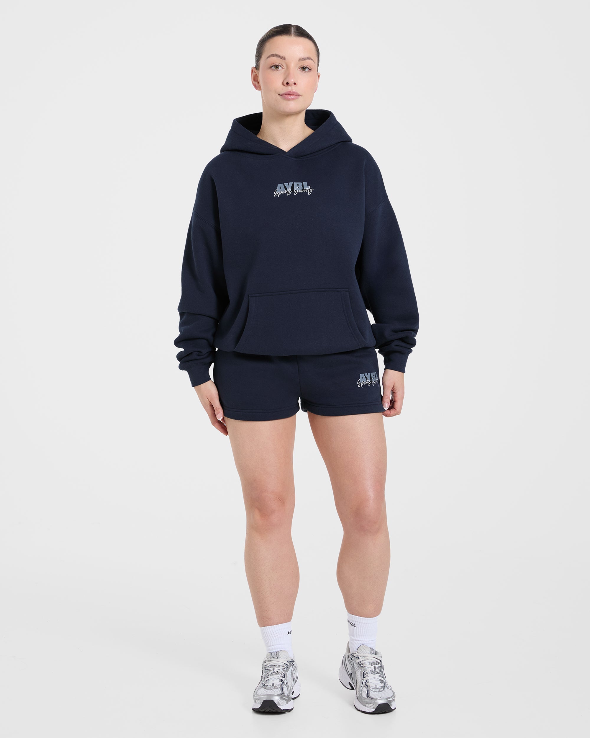 Sports Society Oversized Shorts - Navy