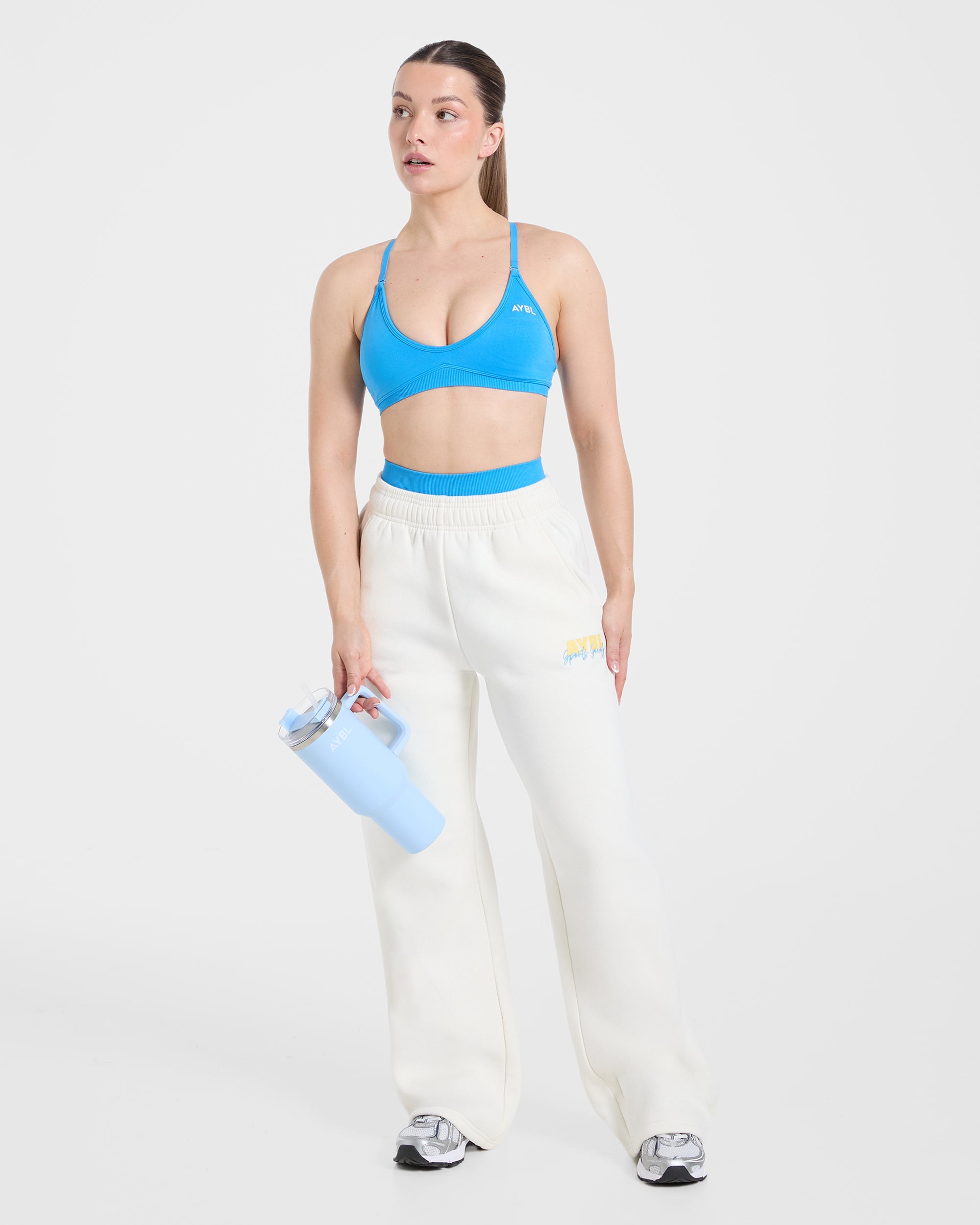 Sports Society Oversized Straight Leg Joggers - Off Blanc
