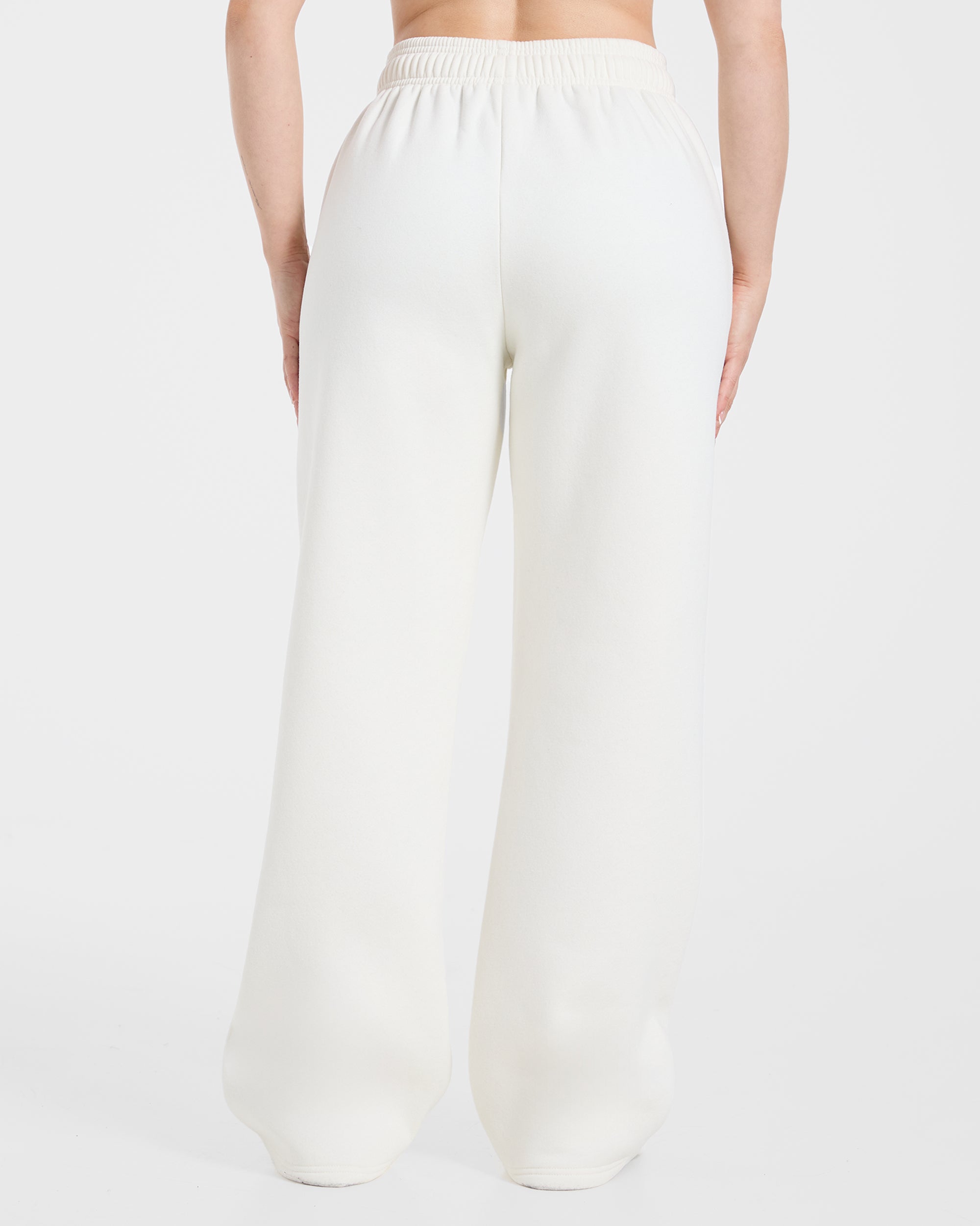 Sports Society Oversized Straight Leg Joggers - Off Blanc