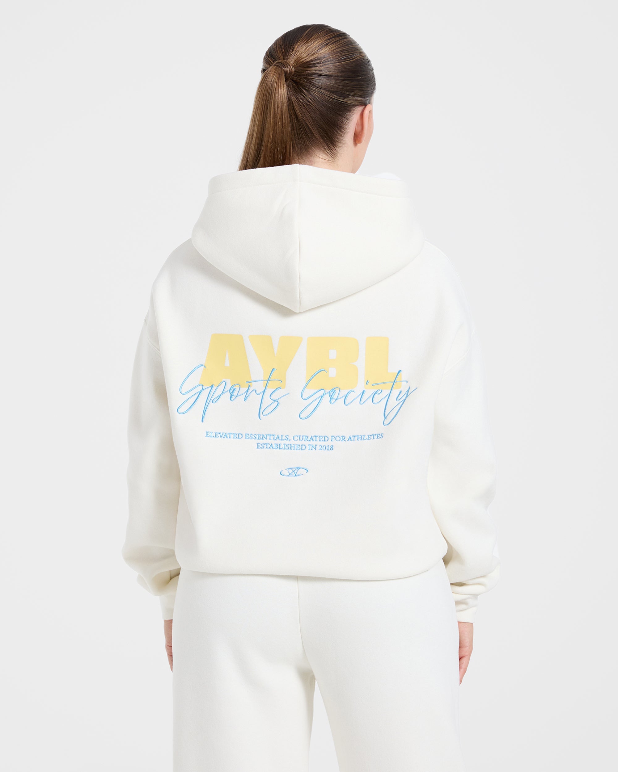 Sports Society Oversized Hoodie - Off Blanc