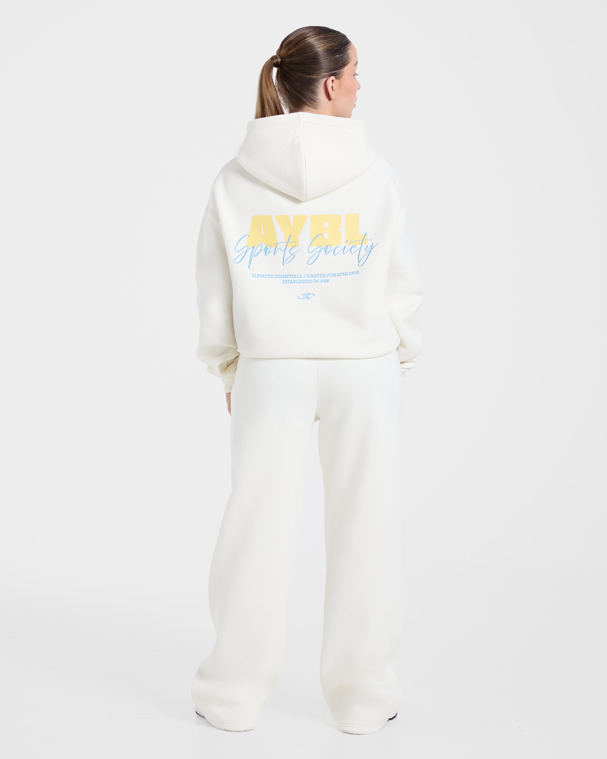 Sports Society Oversized Hoodie - Off Blanc