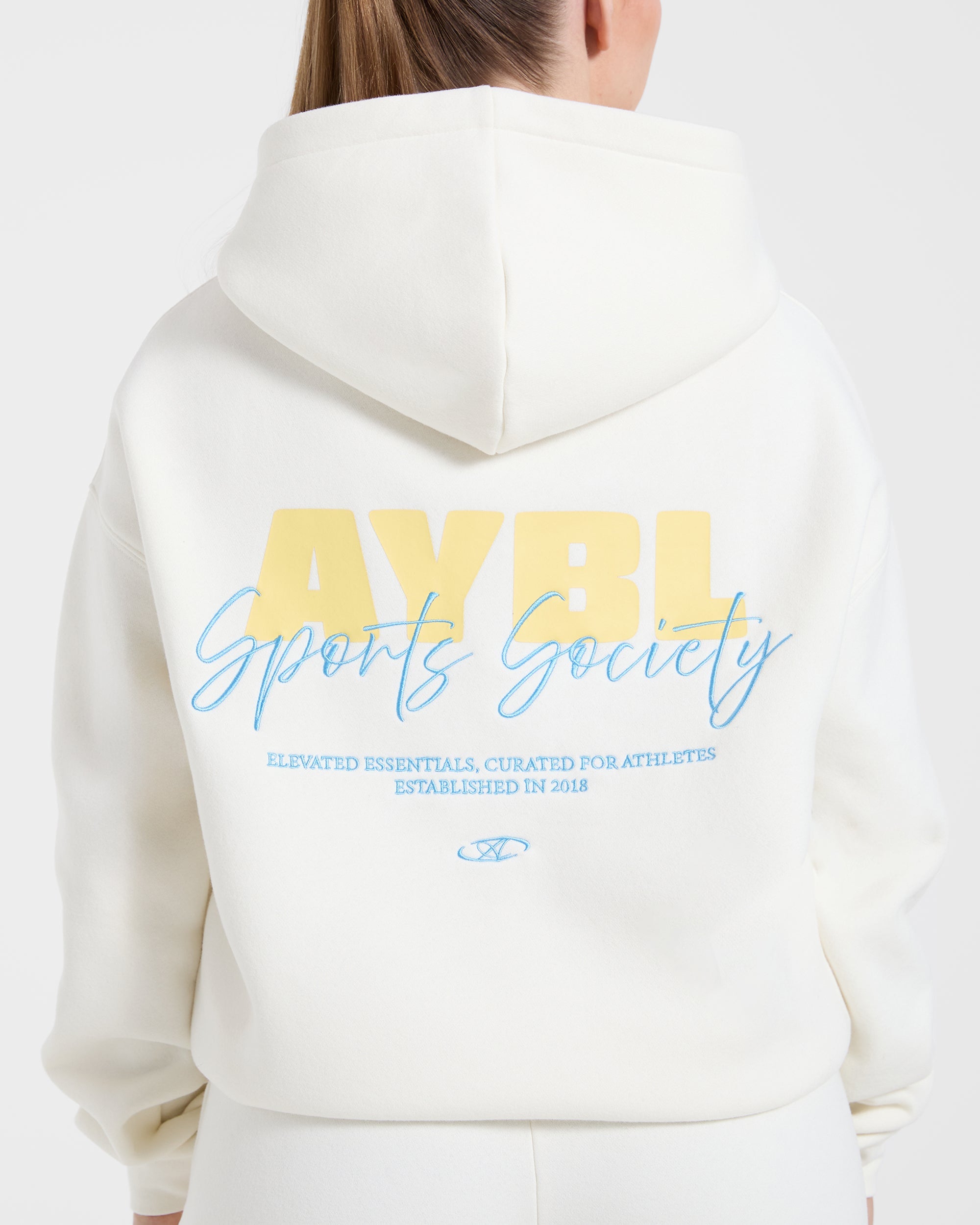 Sports Society Oversized Hoodie - Off Blanc