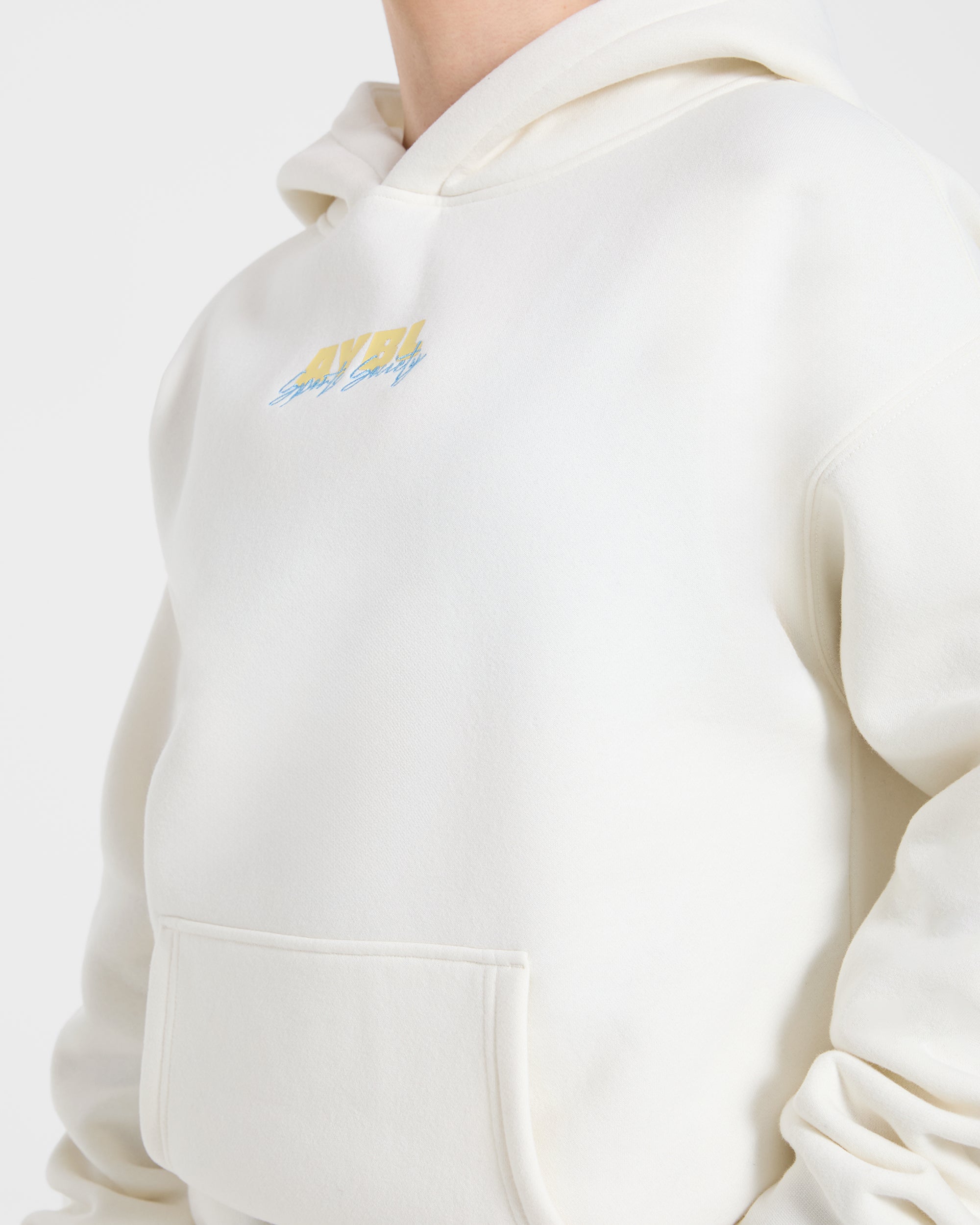 Sports Society Oversized Hoodie - Off Blanc