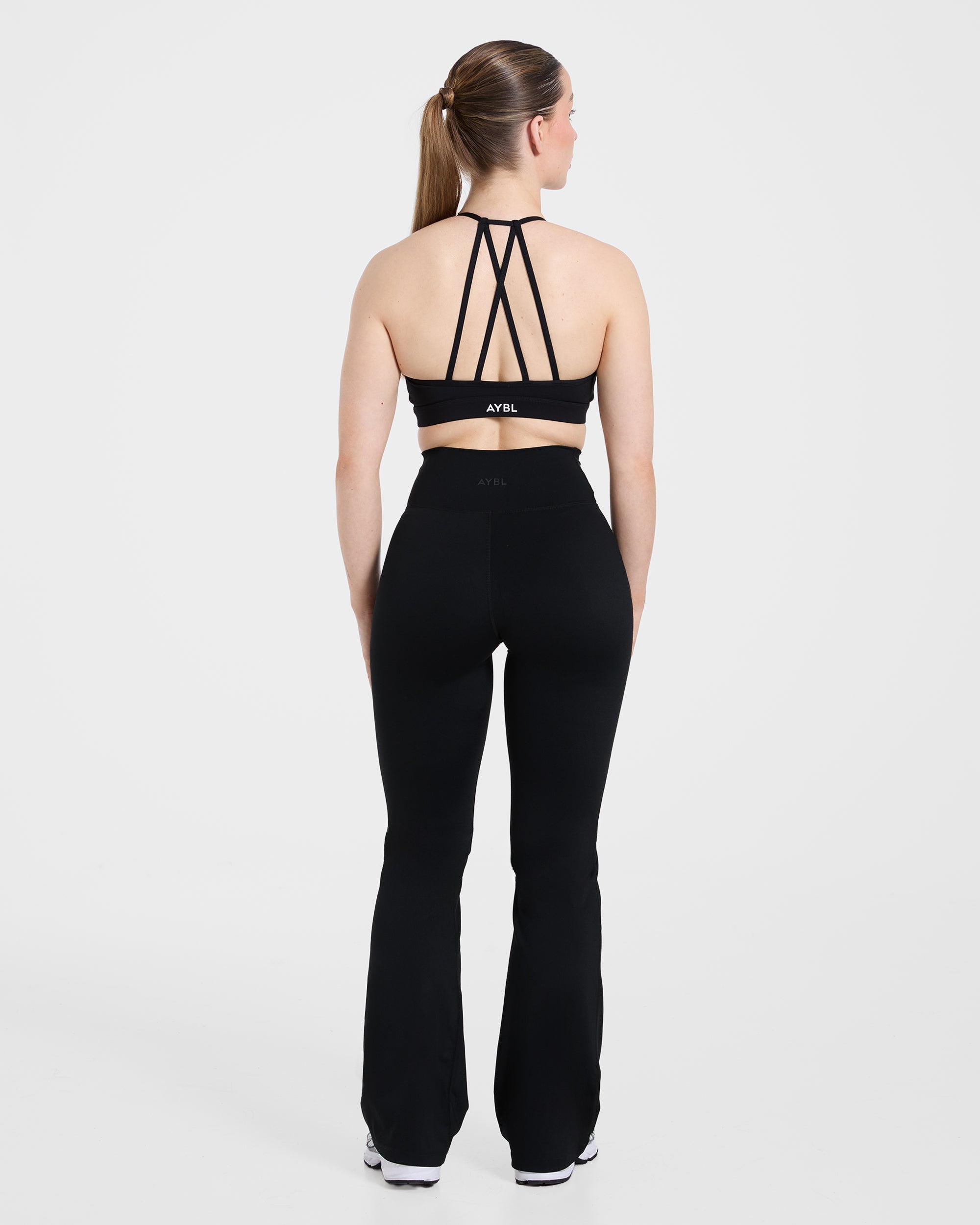 Sculpt Wrap Flared Leggings - Noir