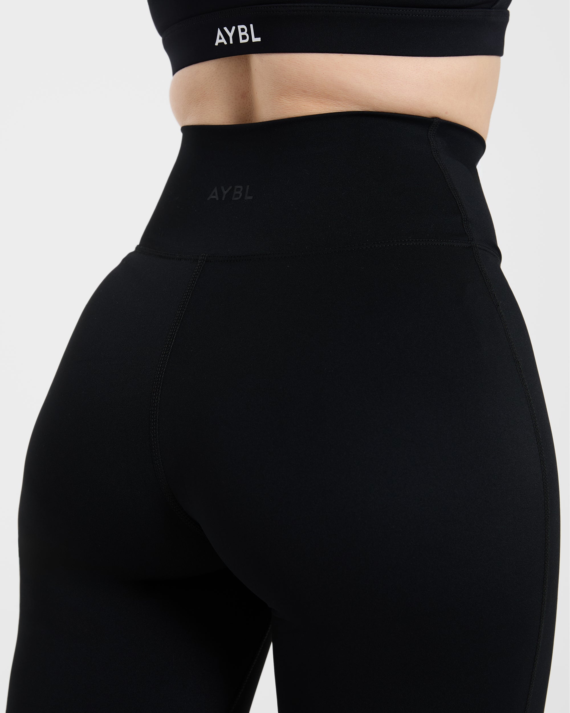 Sculpt Wrap Flared Leggings - Noir