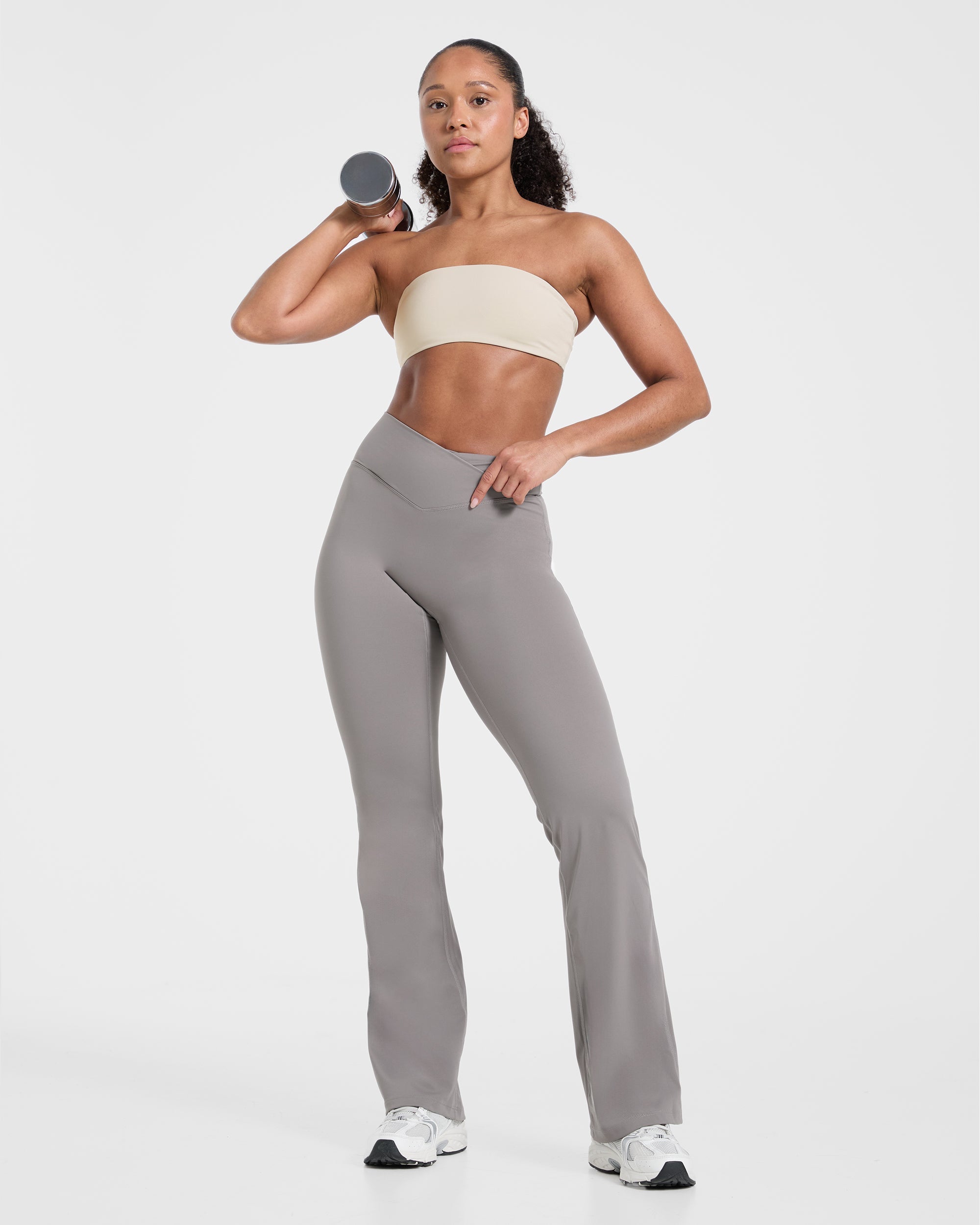 Sculpt Wrap Flared Leggings - Smoke Gris
