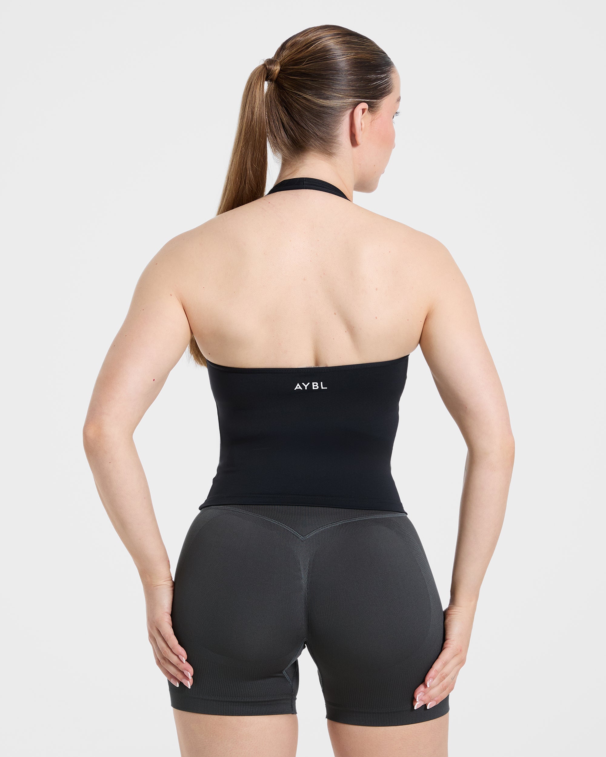 Essential Halterneck Tank Top - Noir