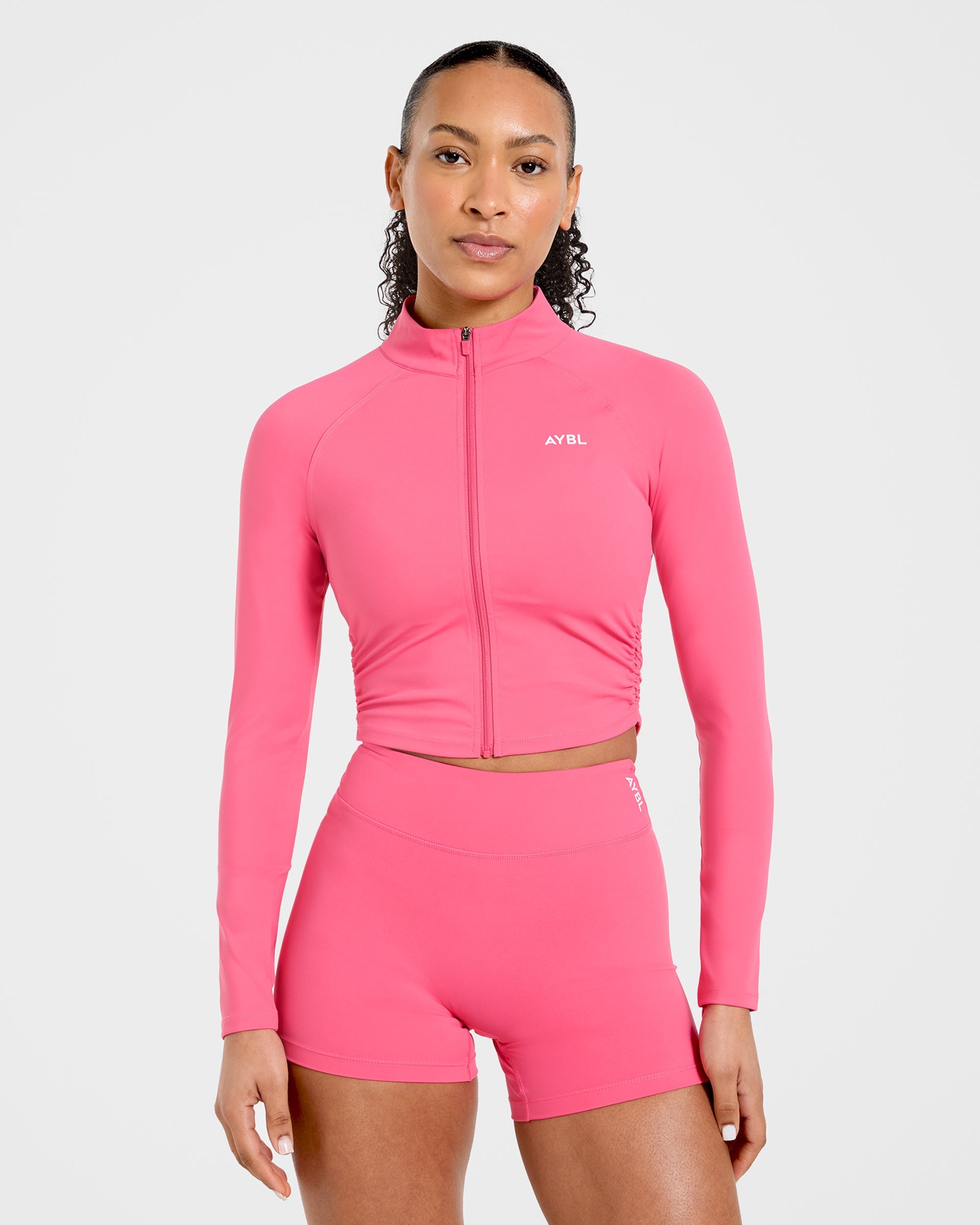 Physique Zip Up Jacket - Roseberry Rose