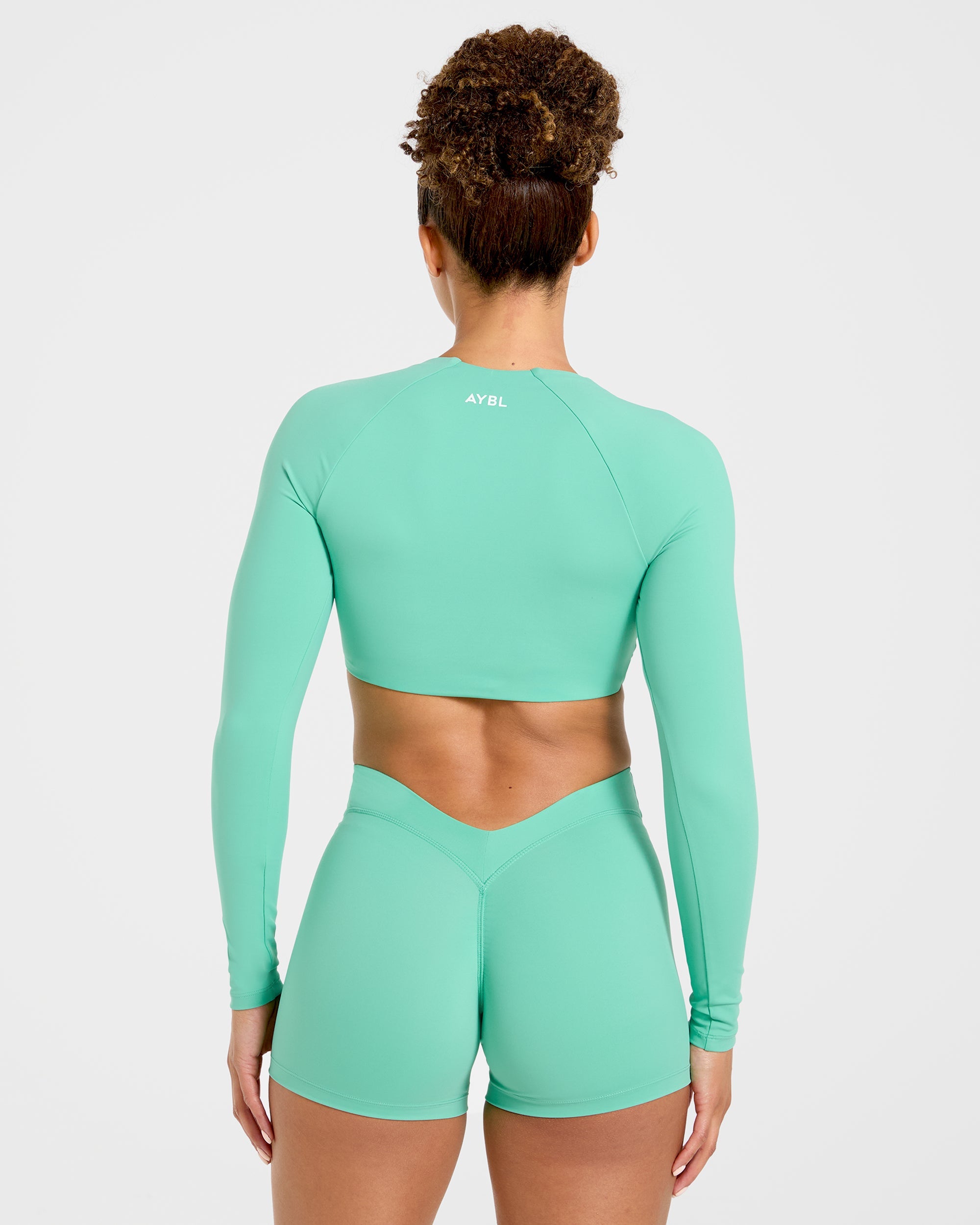 Physique Long Sleeve Crop Top - Summer Vert