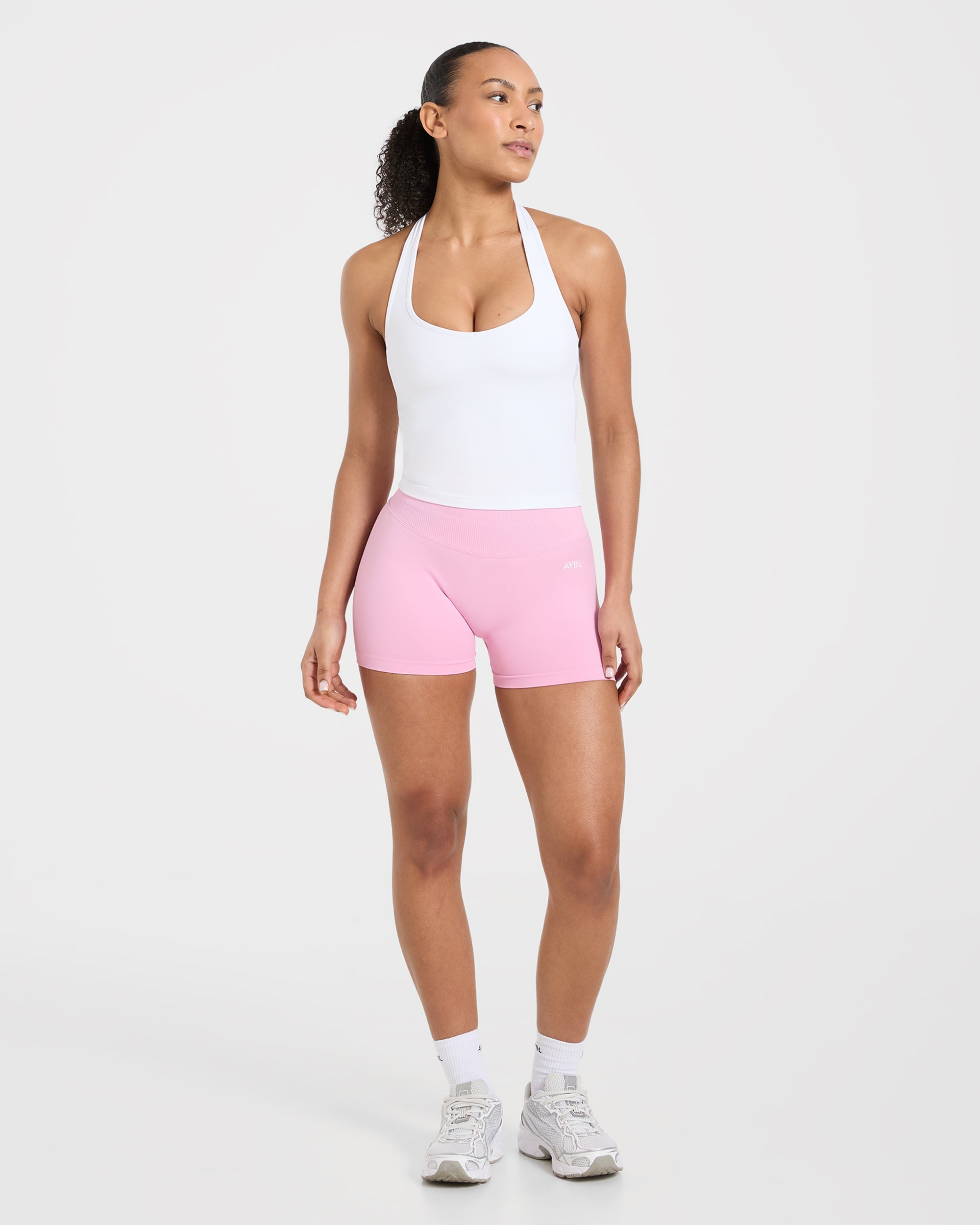 Essential Halterneck Tank Top - Blanc