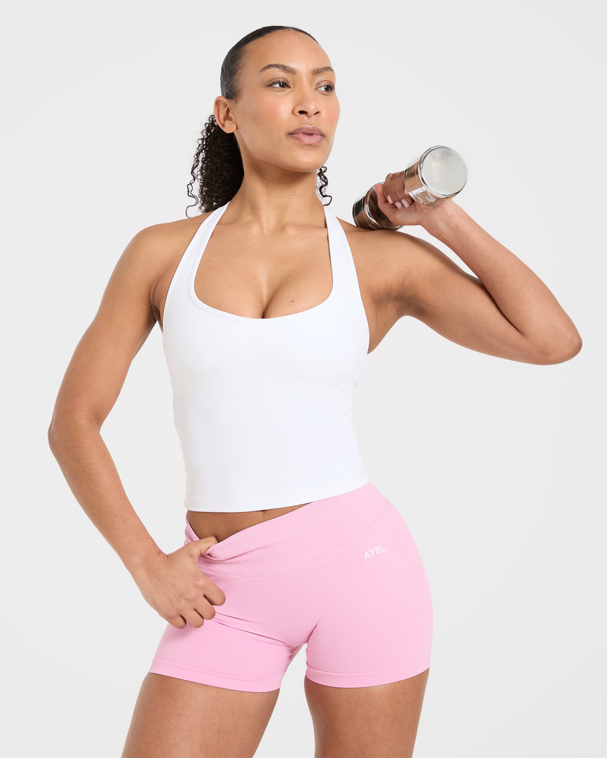 Essential Halterneck Tank Top - Blanc