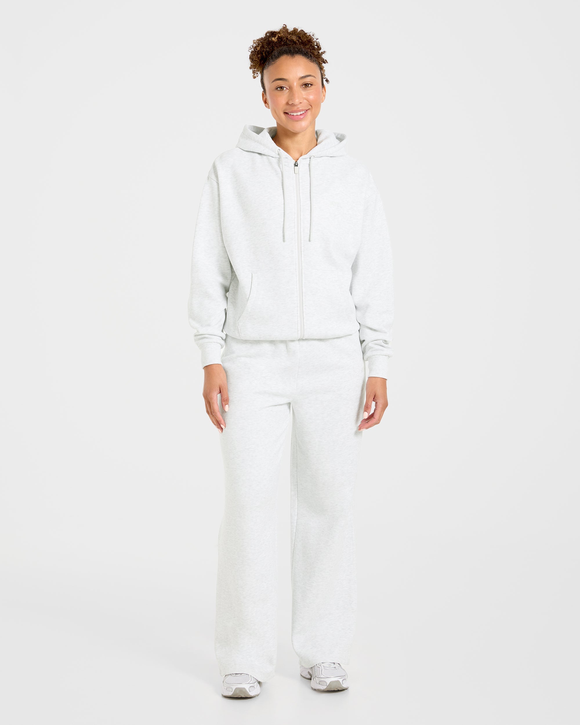 Lifestyle Oversized Straight Leg Joggers - Heather Gris