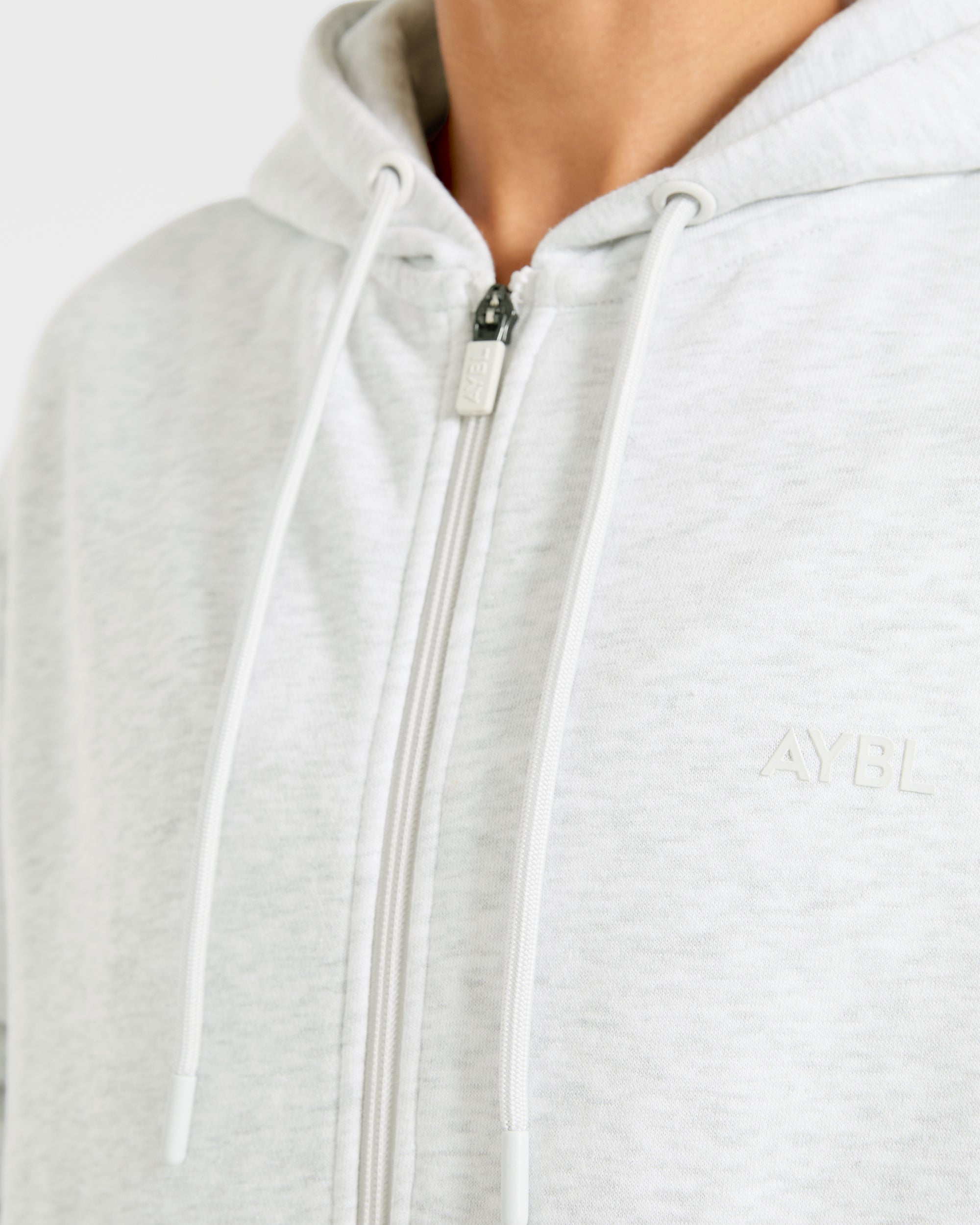 Lifestyle Oversized Zip Up Hoodie - Heather Gris