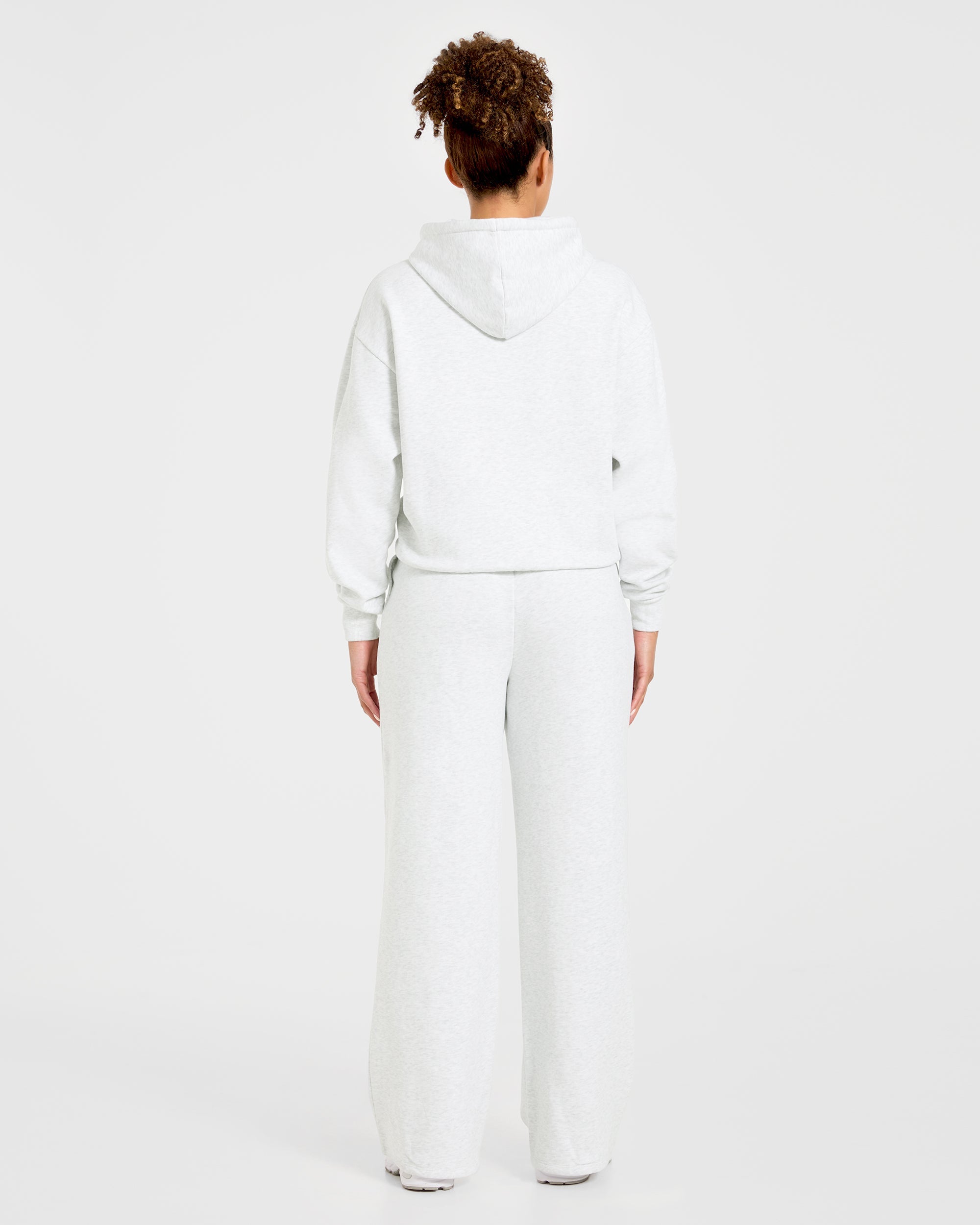 Lifestyle Oversized Zip Up Hoodie - Heather Gris