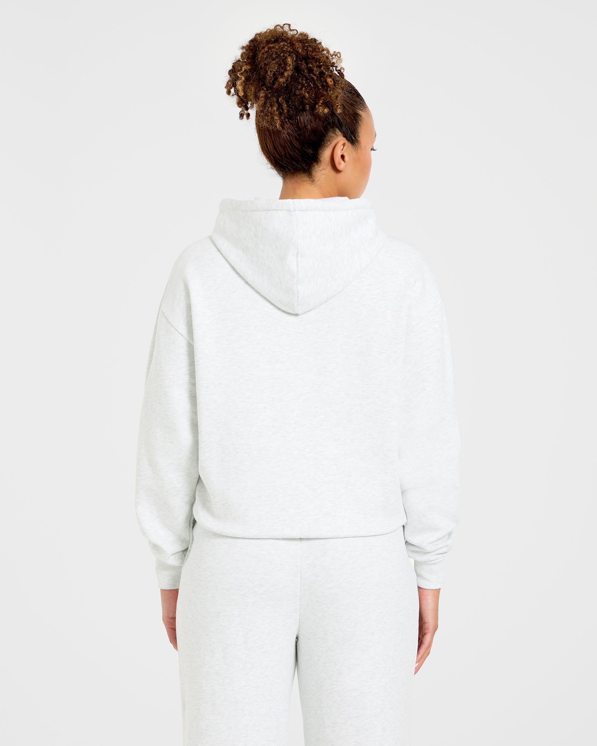 Lifestyle Oversized Zip Up Hoodie - Heather Gris